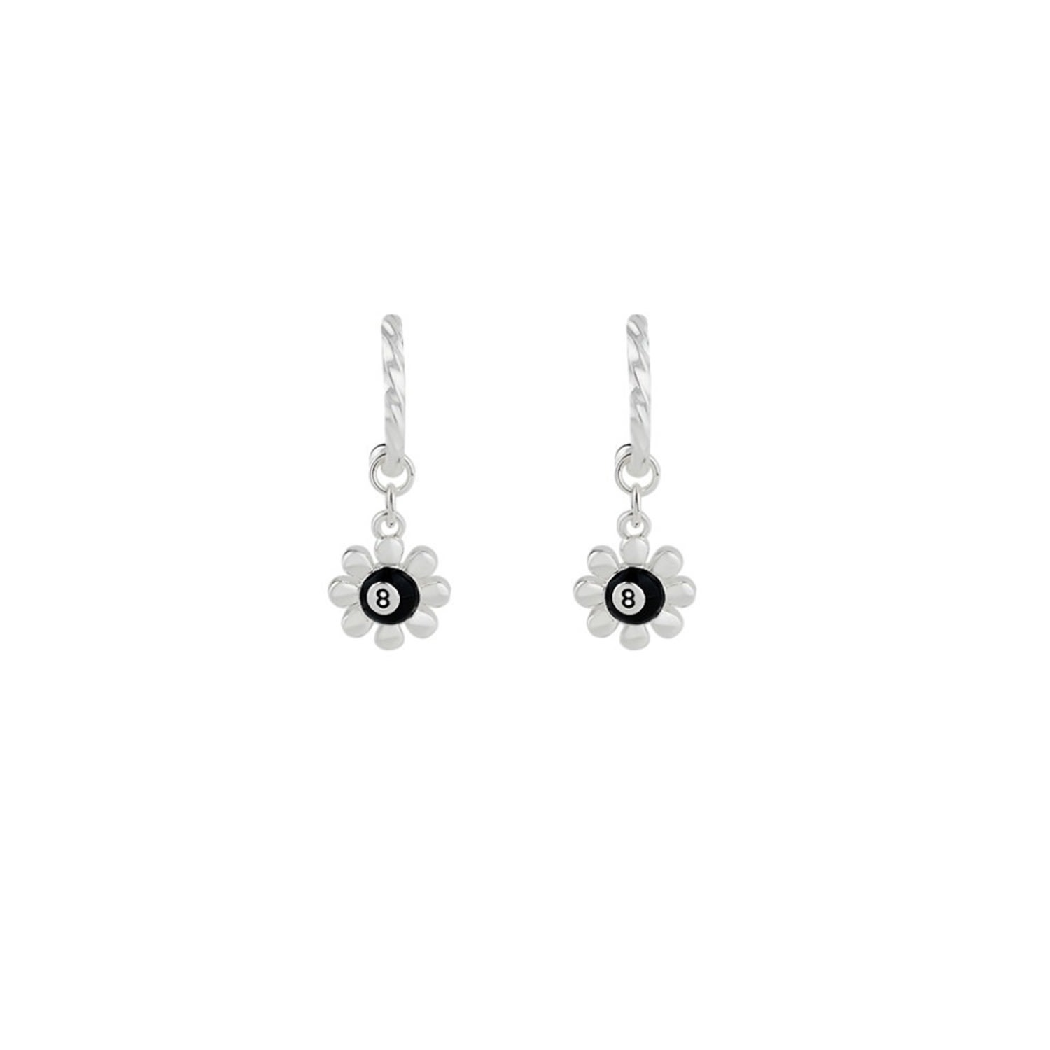 Frou York - Billiard Blossom Charm Hoop Earrings