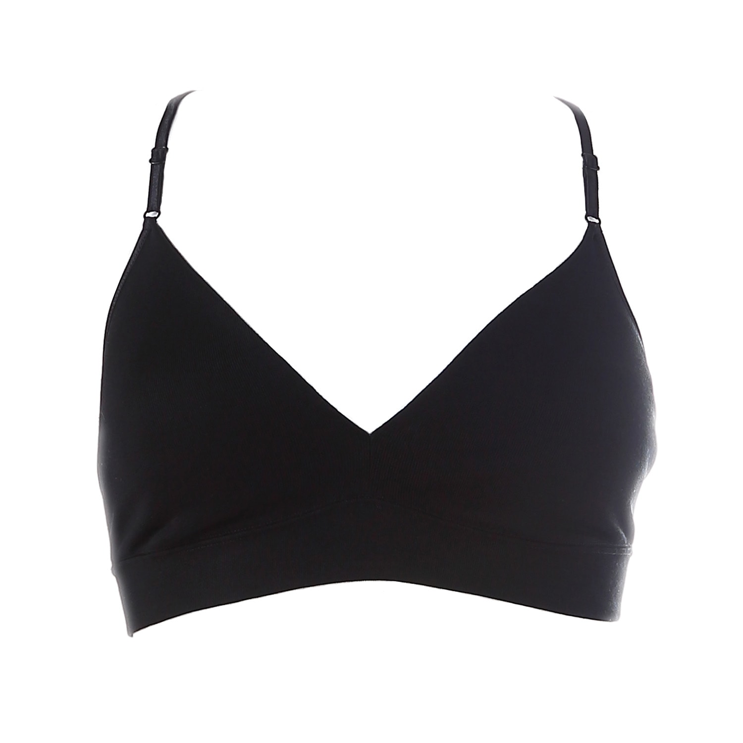 Aromatique Women's Wireless Cotton Bralette With Levers Lace Black In Black