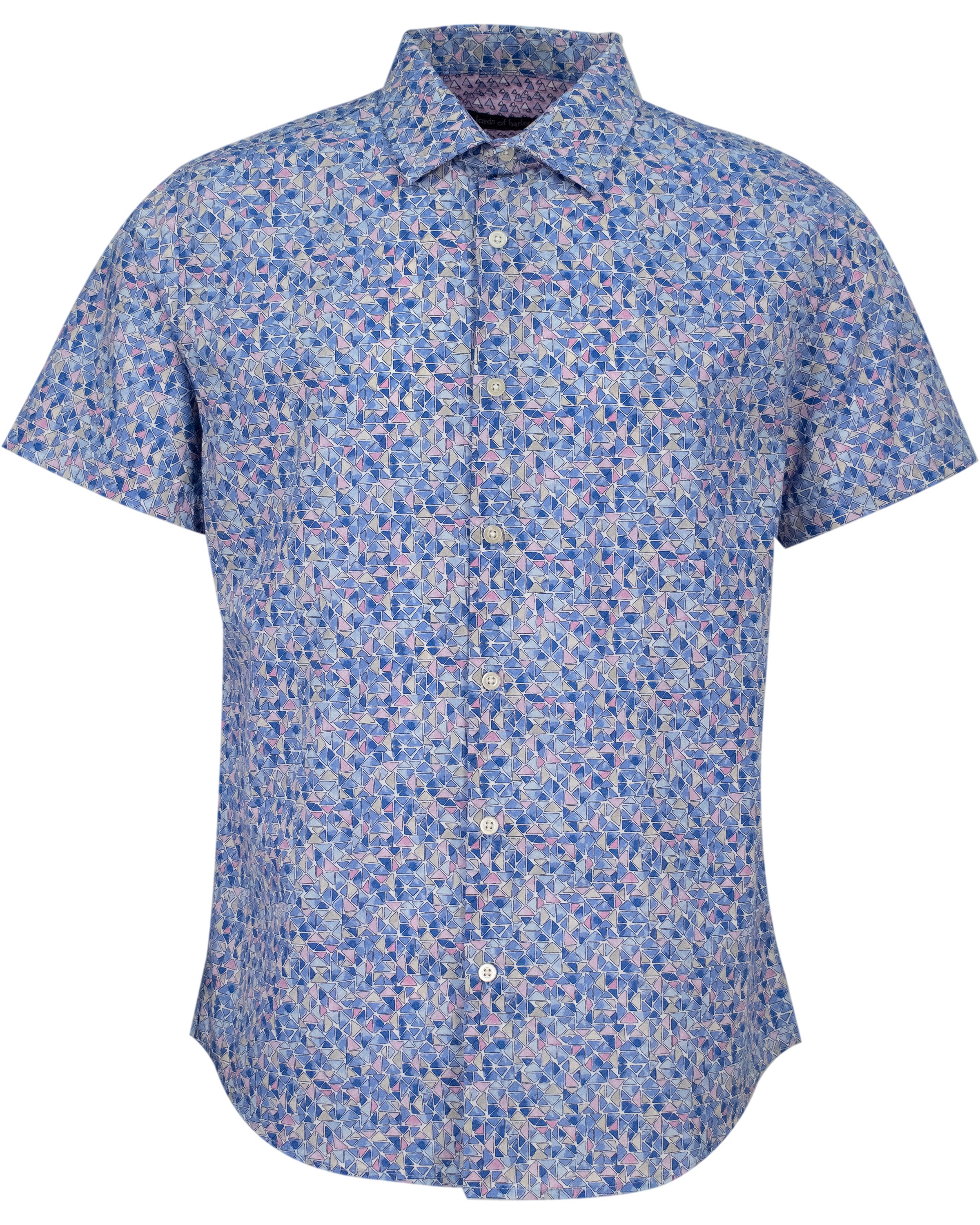 Men’s Scott Mosaic Shirt - Blue Small Lords of Harlech