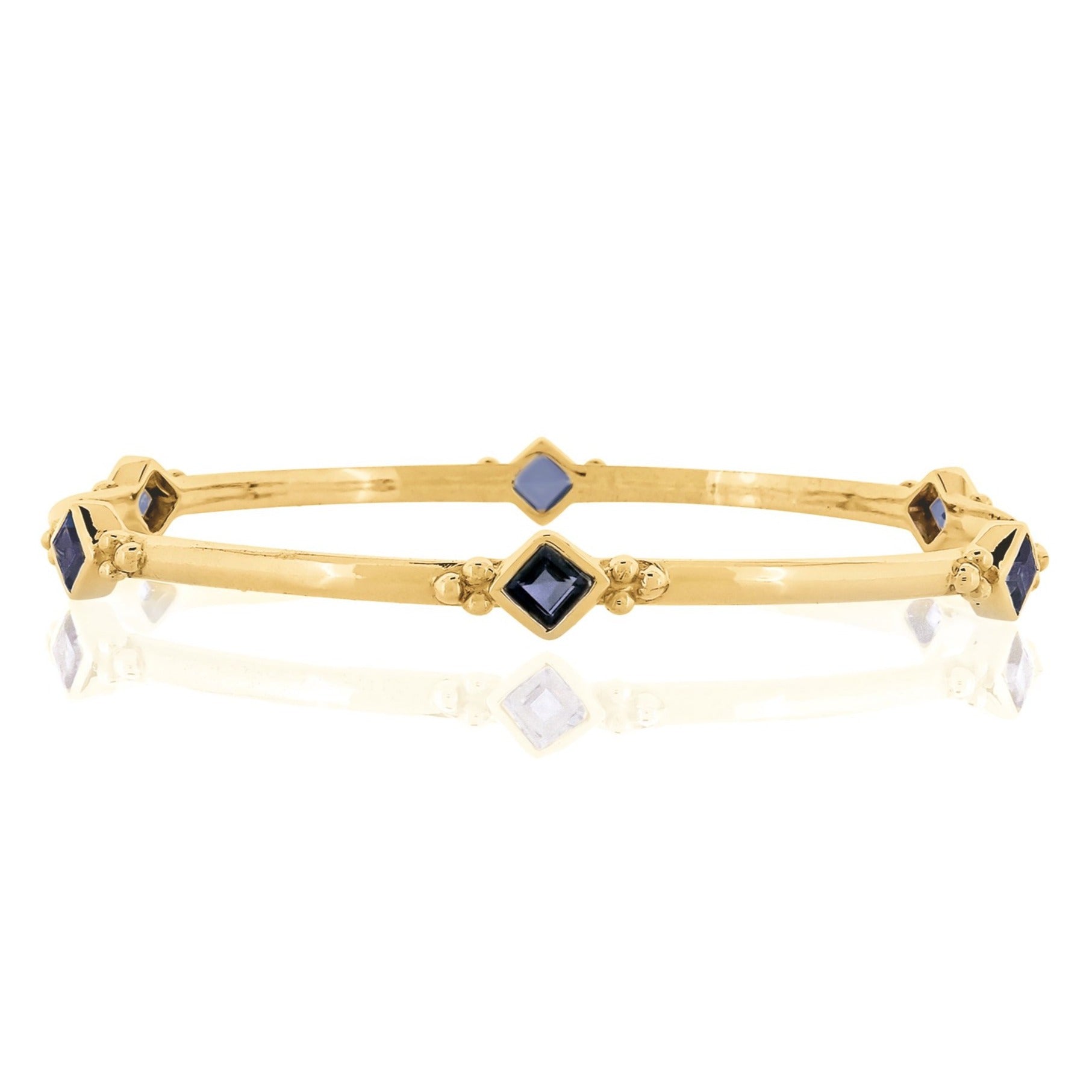 Women’s Divinity Princess Gold Vermeil Bangle - Iolite Charlotte’s Web Jewellery