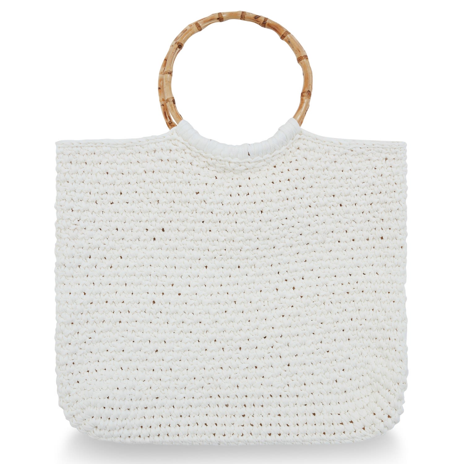 Women’s White Noi Bag Handmade Knitwear Shoulder Bag / Ecru One Size Peraluna