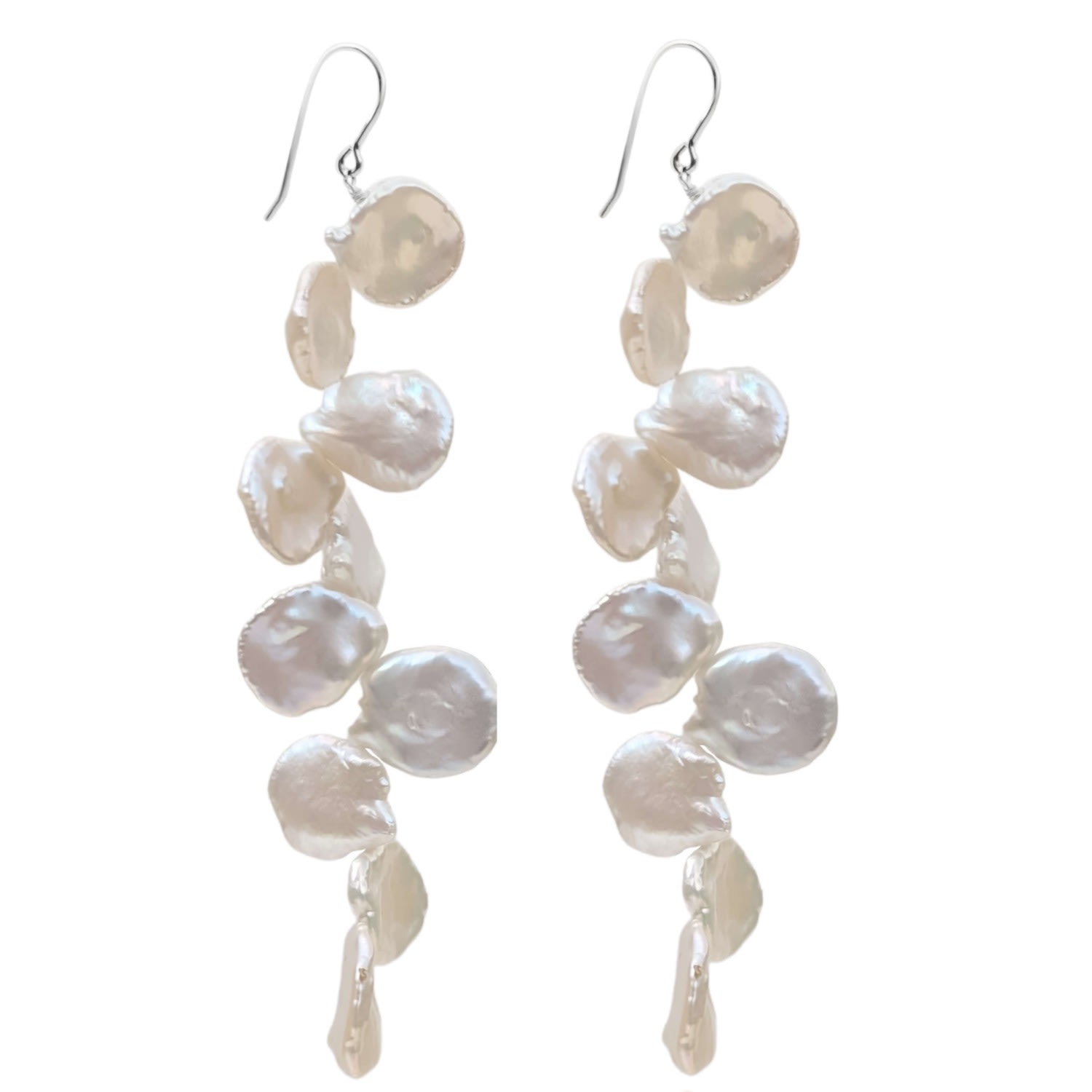 Women’s Adie Long Keshi Pearl Sterling Silver Earrings Kiri & Belle