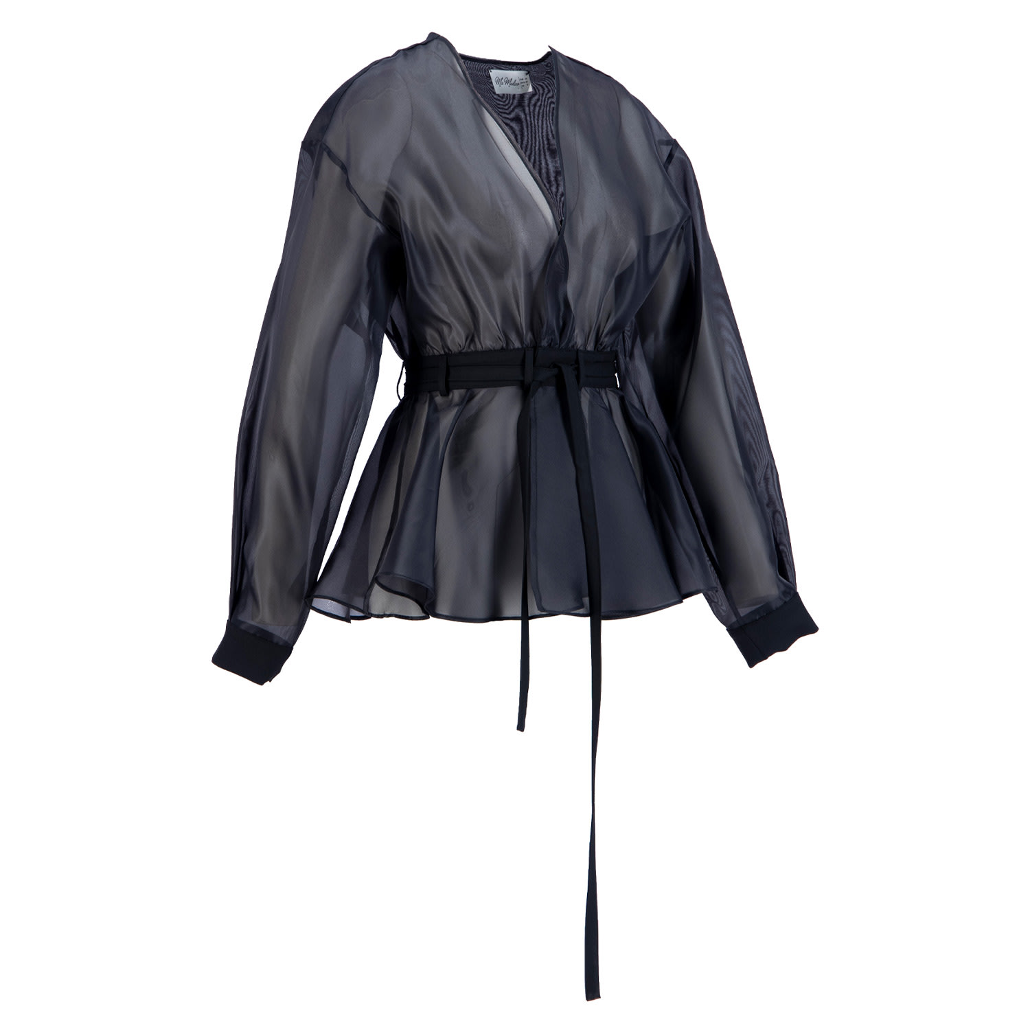 Ma Mulier Women's Black Organza Fabric Special Design Jacket In Black