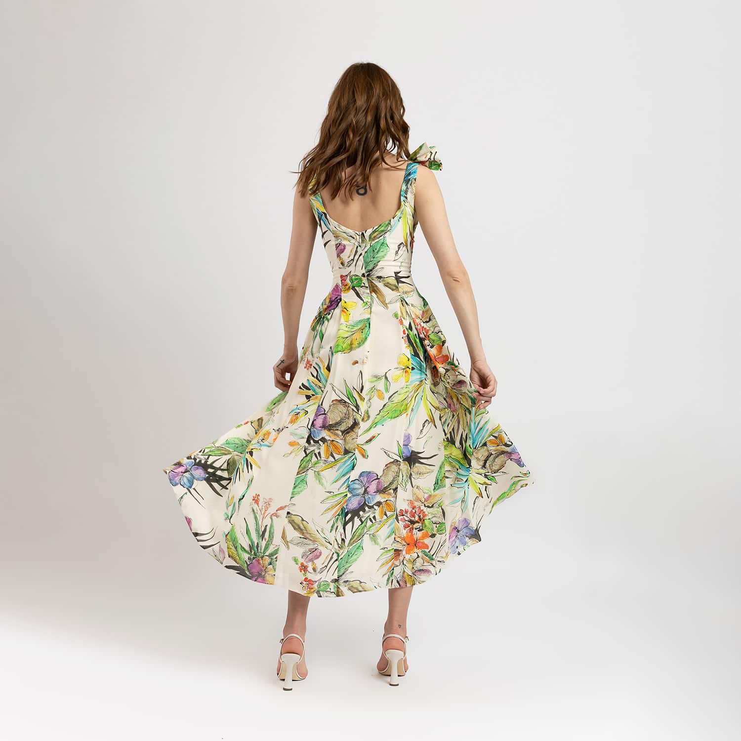 strapless open back dress Pastel Floral Maxi Dress | Buy Dress Klay
