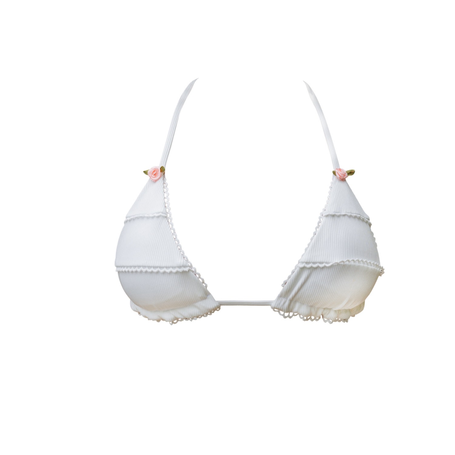 Ivy Swimwear Women's Rosa In White Floral Bikini Top In White