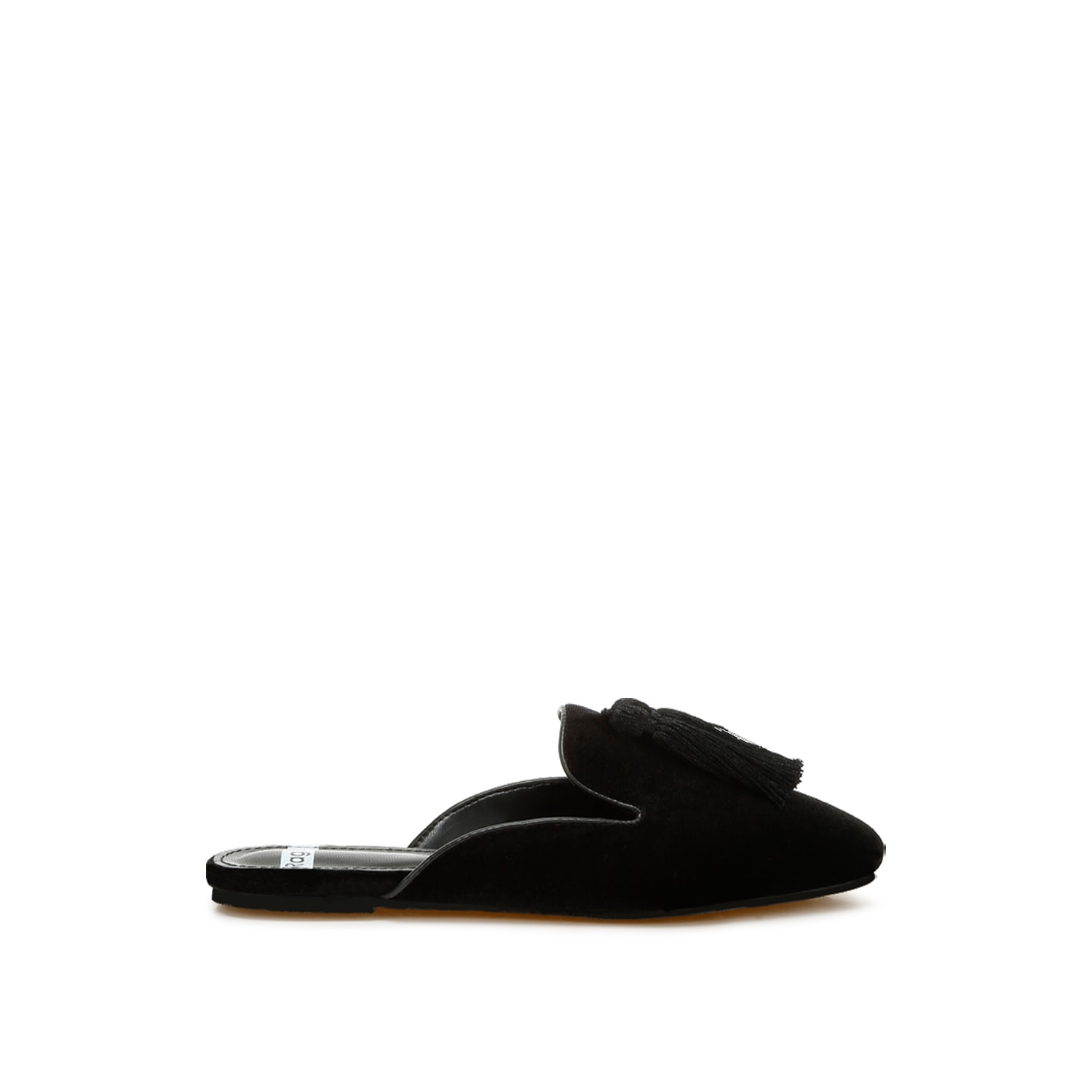 Rag & Co Women's Cardinal Tassel Detail Velvet Mules In Black By  In Multi