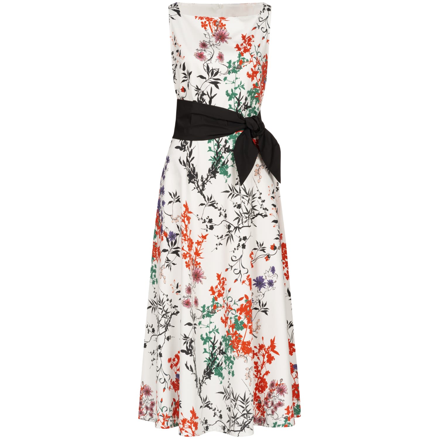 Women’s Floral Print A-Line Midi Dress Large Marianna Déri