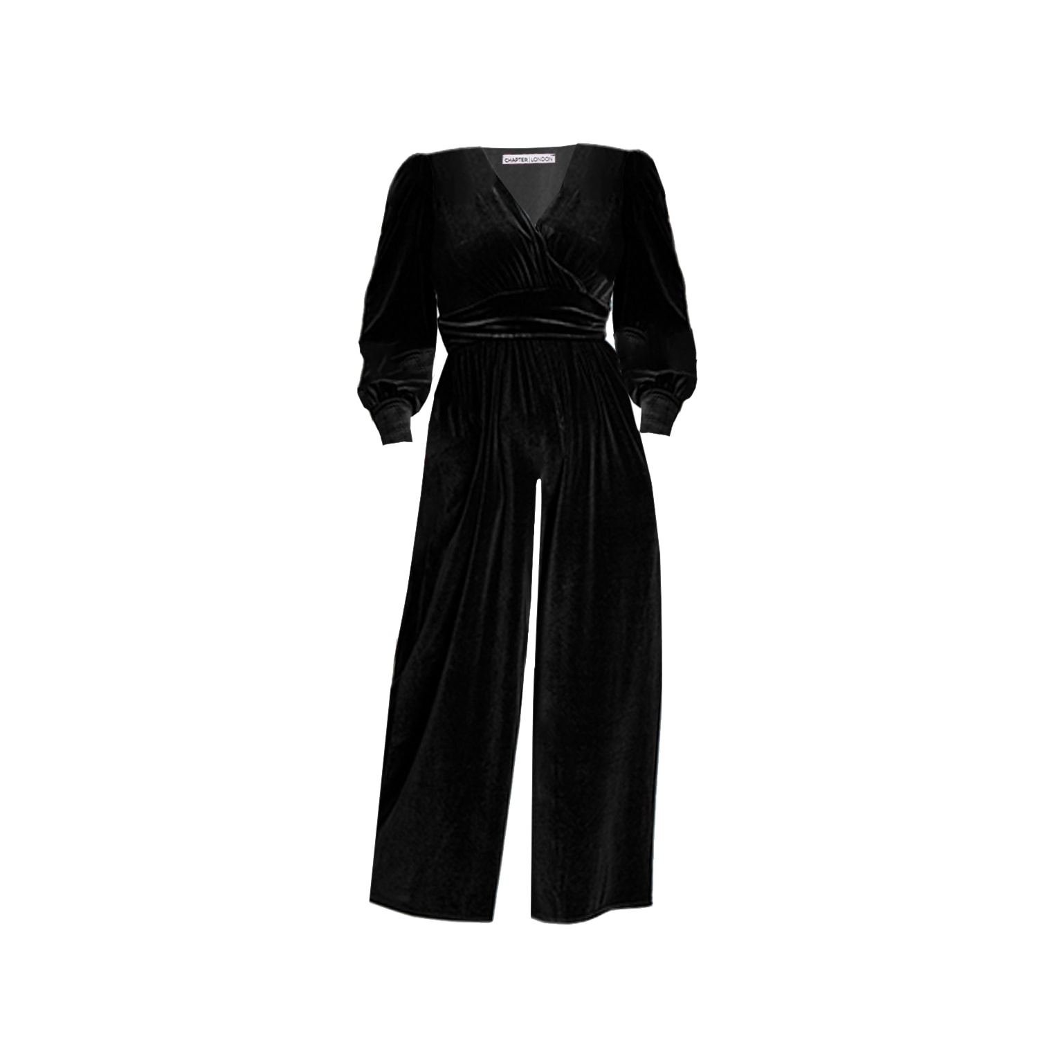 Women’s Ava Velvet Jumpsuit - Black Extra Small Chapter London