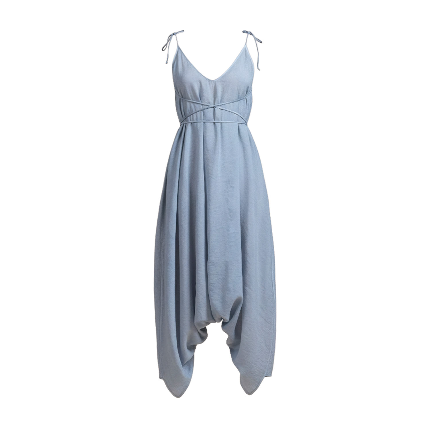 Zhenabia Women's Baris Jumpsuit - Baby Blue - Boho Goddess Jumpsuit In Blue