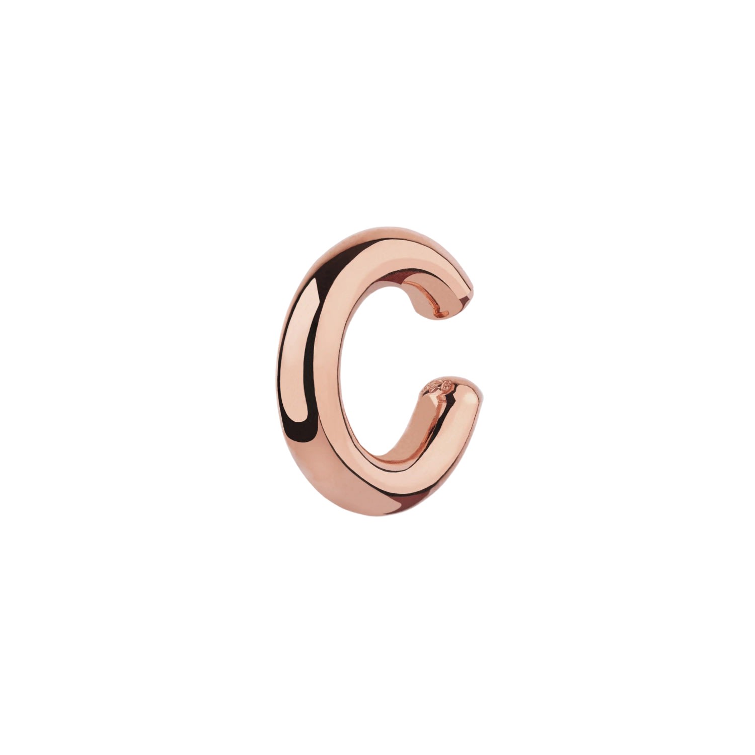 Spero London Women's Chunky Sterling Silver Ear Cuff No Piercing 1 Piece - Rose Gold
