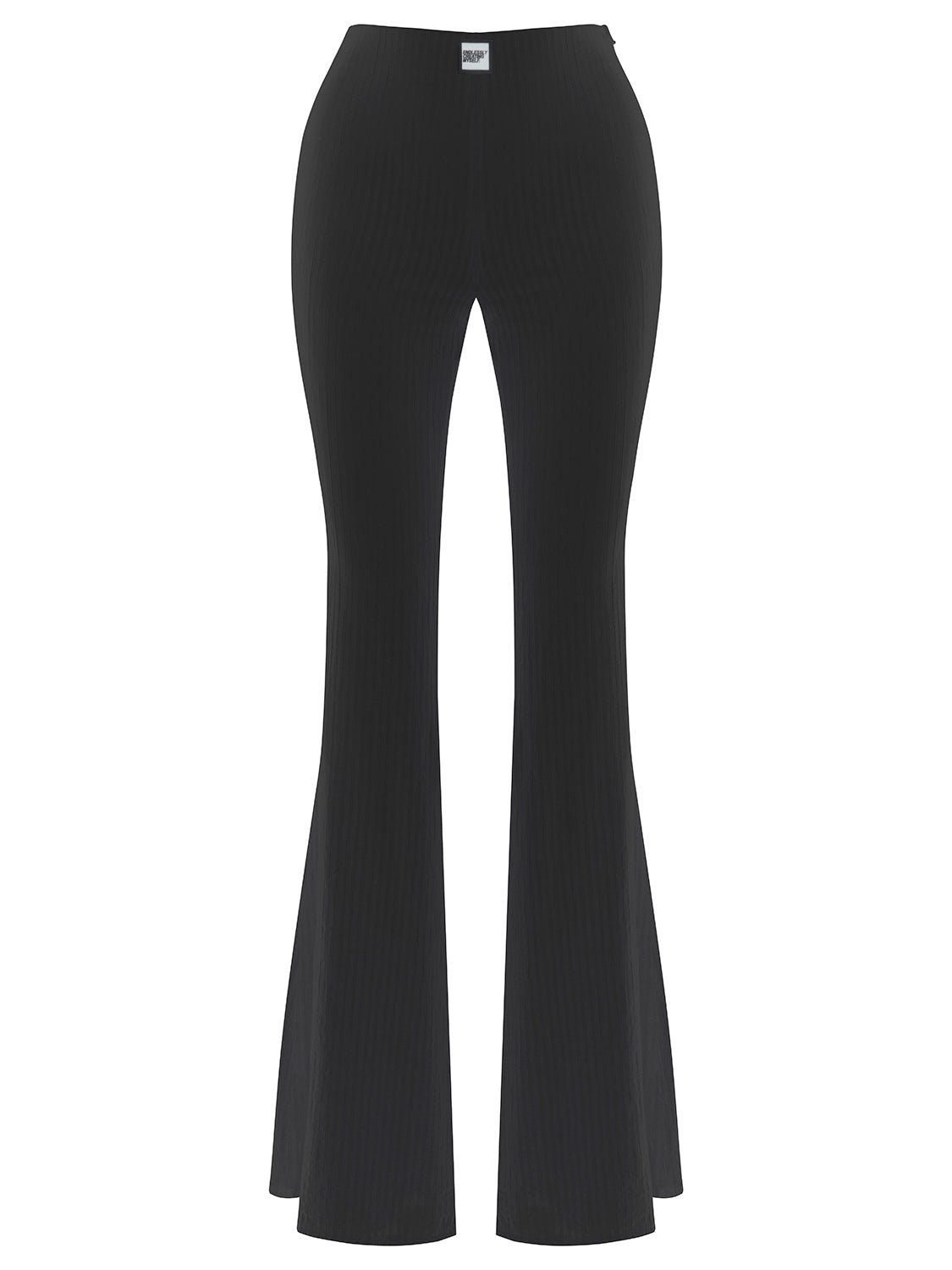 Black High-Waisted Flare Pants by NOCTURNE