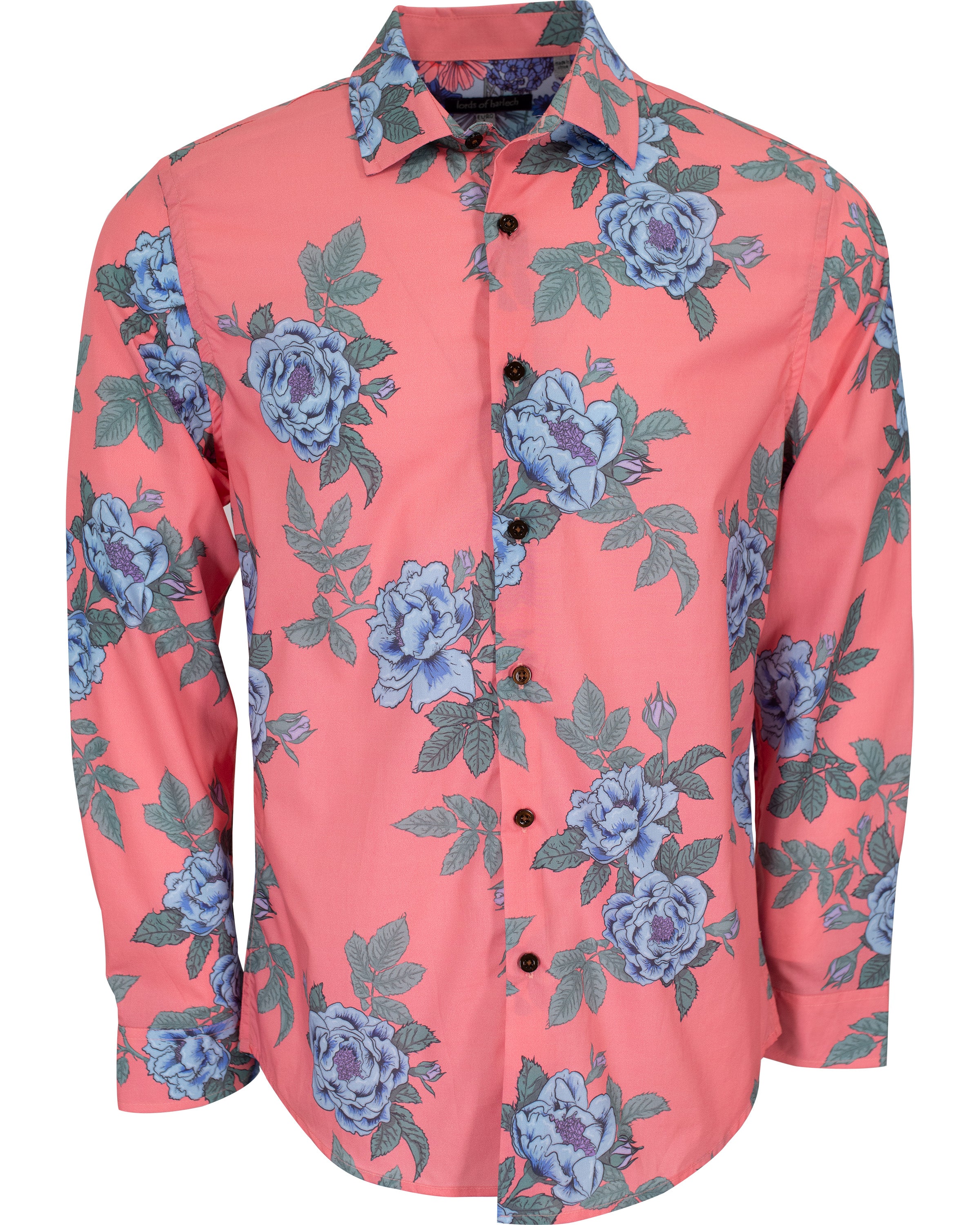 Lords Of Harlech Men's Nigel Floating Forna Shirt In Geranium