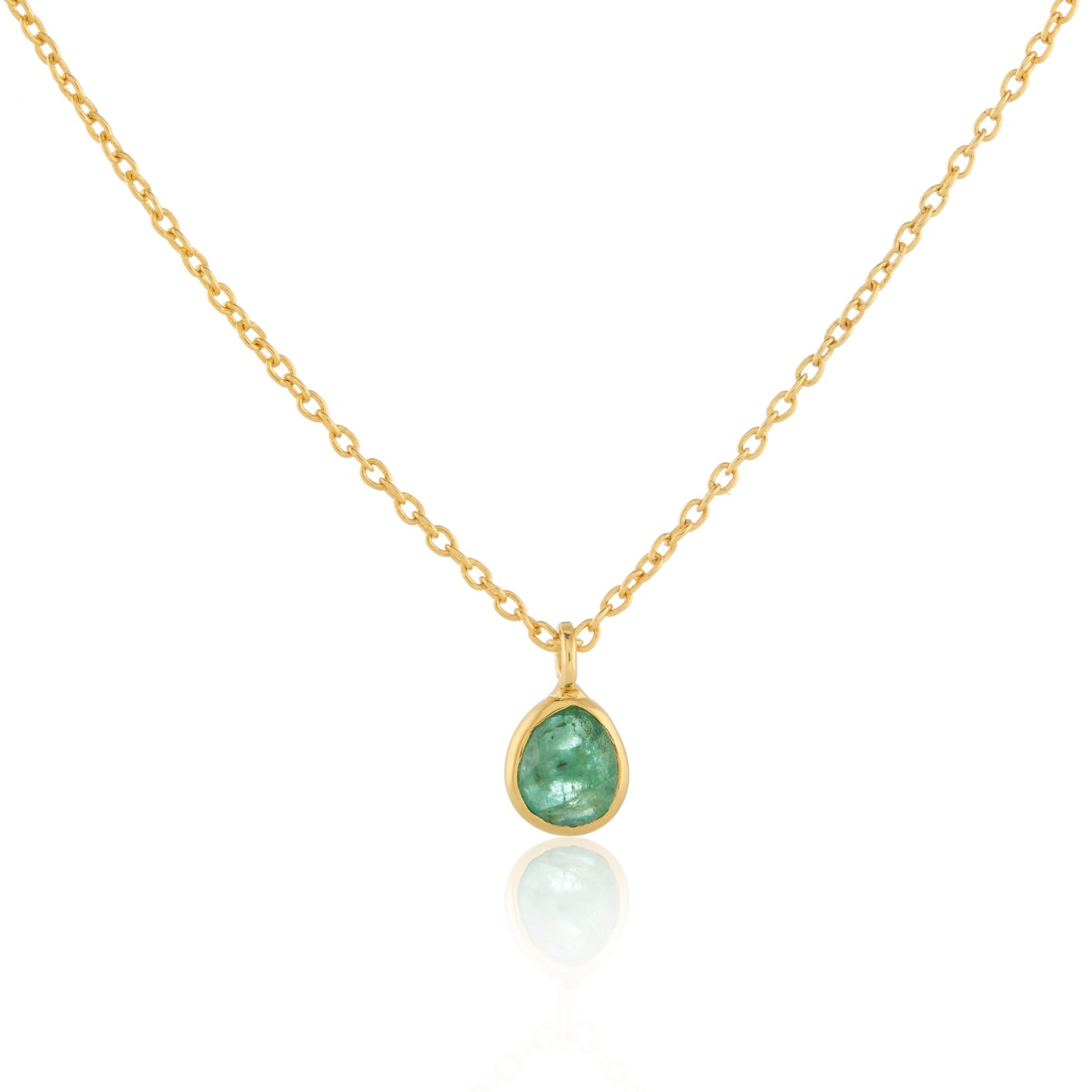 Auree Jewellery Women's Green Hampton Emerald & Gold Vermeil Necklace In Green