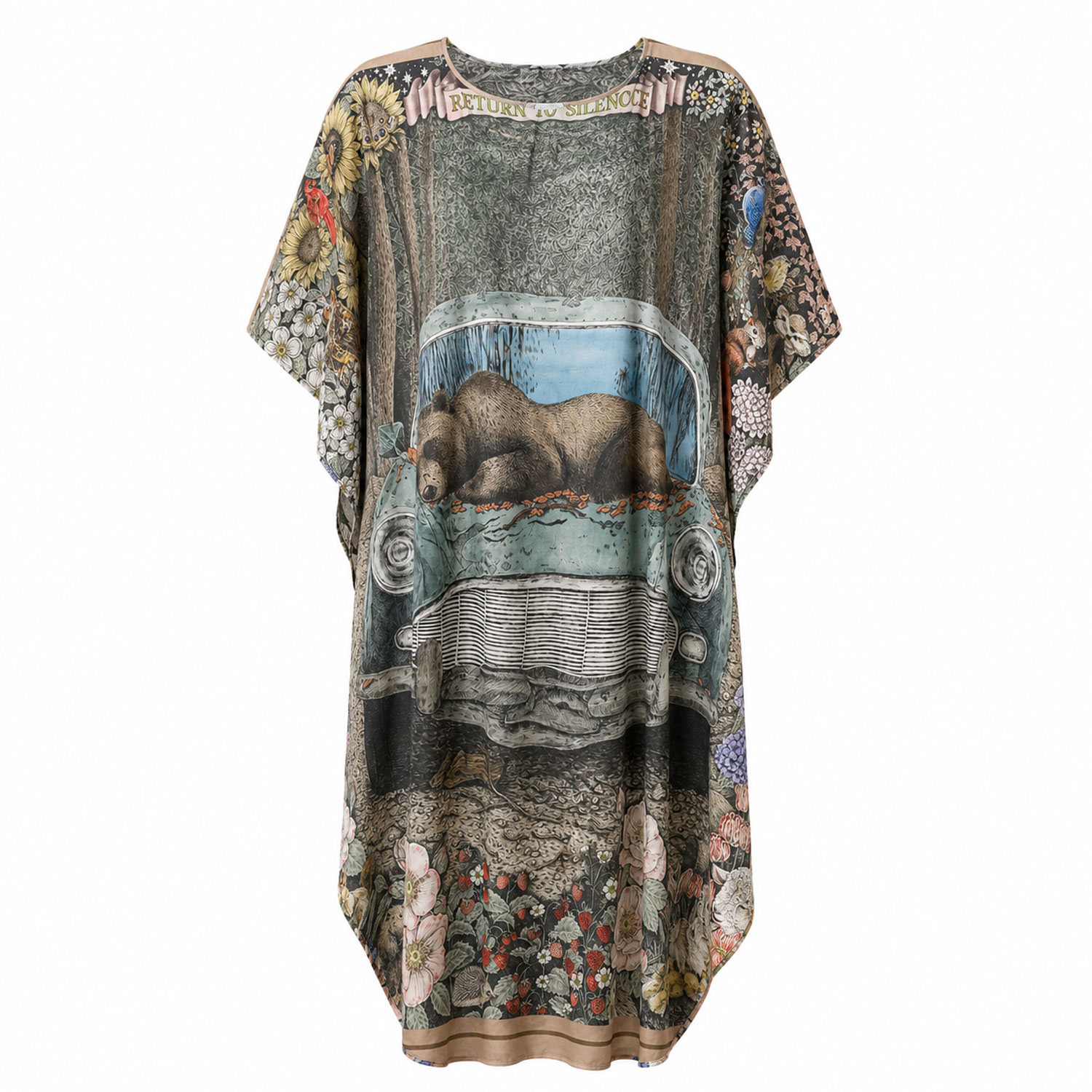 Wenzi Women's  Double-sided Mulberry Silk Kaftan In Purple