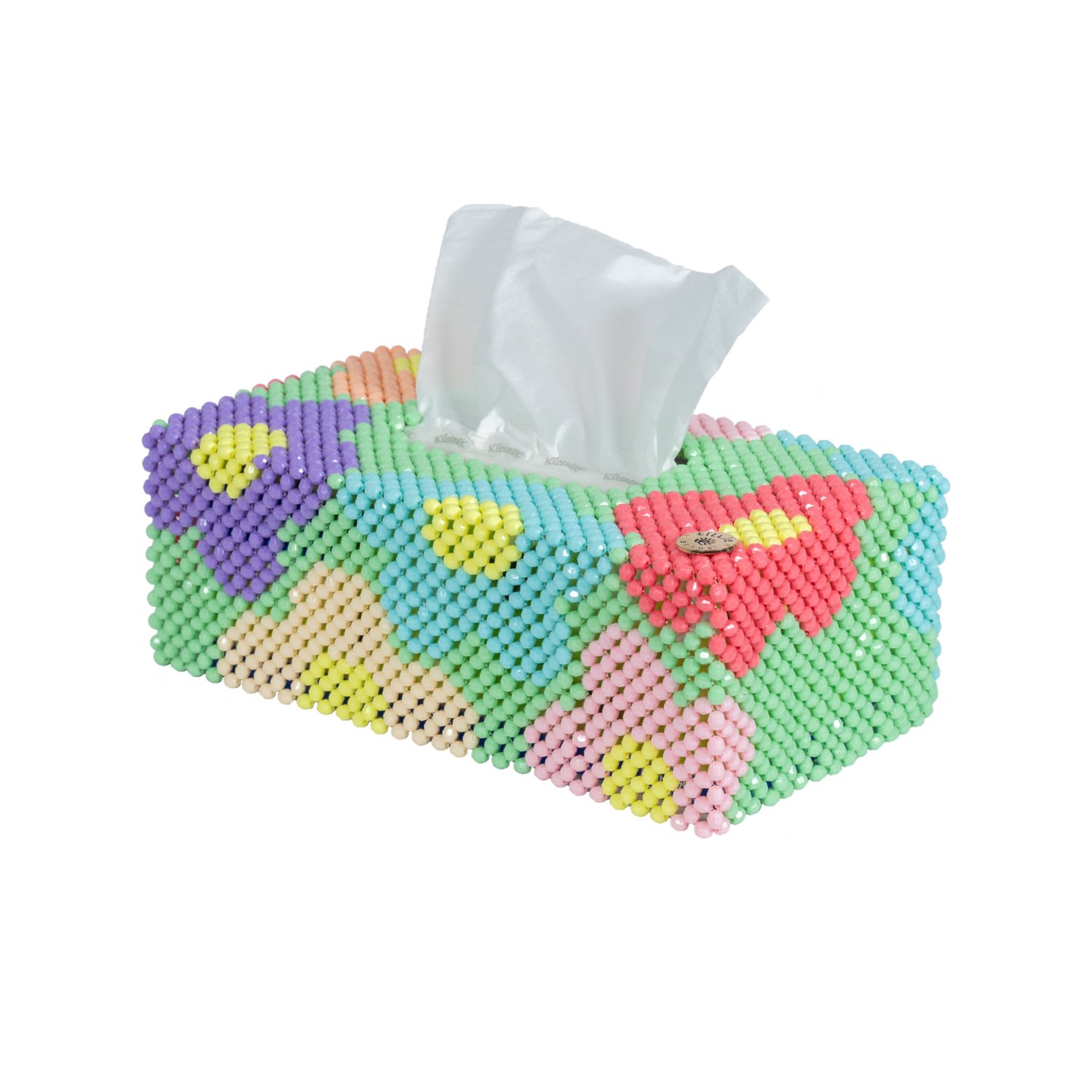 Tillie Beads Pastel Daisy Dream Bead Tissue Box
