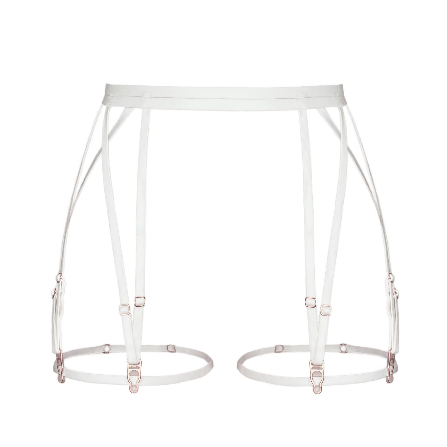 Monique Morin Lingerie Women's White Frisson Garters In White