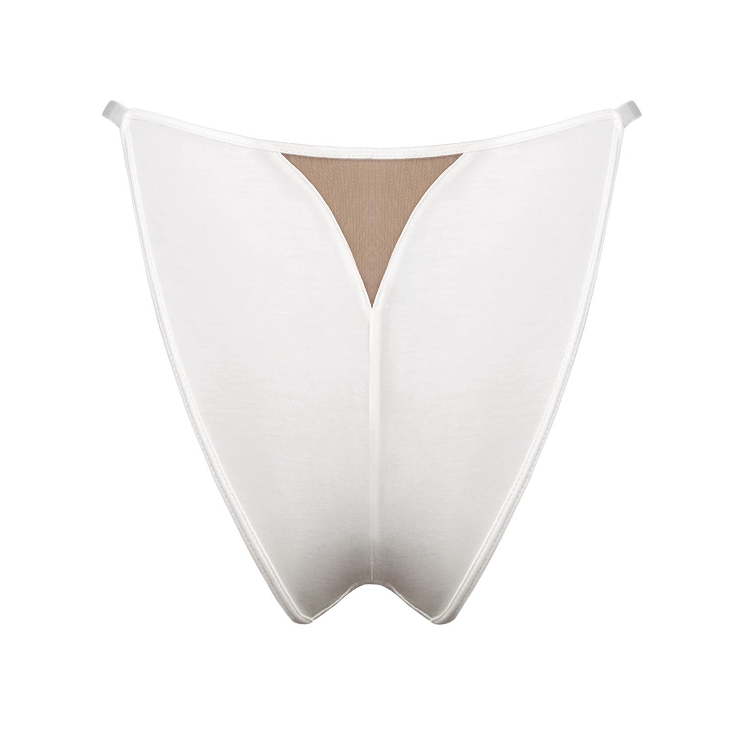 Monique Morin Lingerie Women's White Core Adjustable Cheeky Bikini Crystal In White