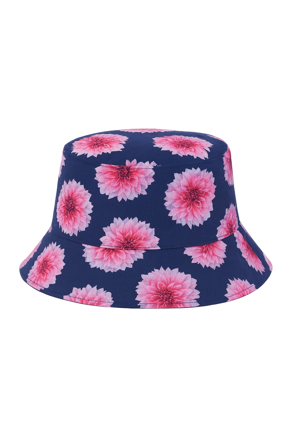 Women's Blue Navy Dahlia Bucket Hat | One Size | Favorite Flowers