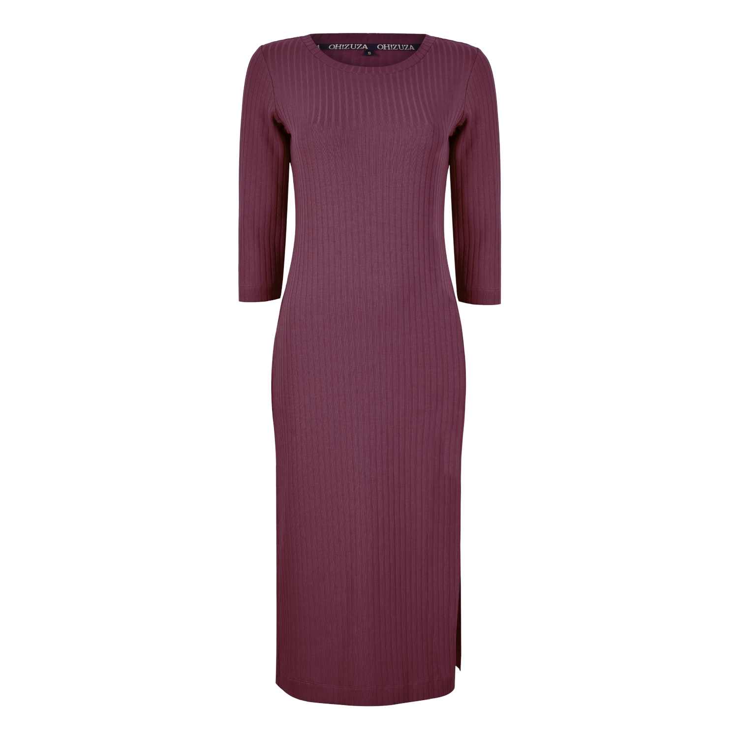 Oh!zuza Night&day Echo Ribbed Cotton Midi Dress - Red