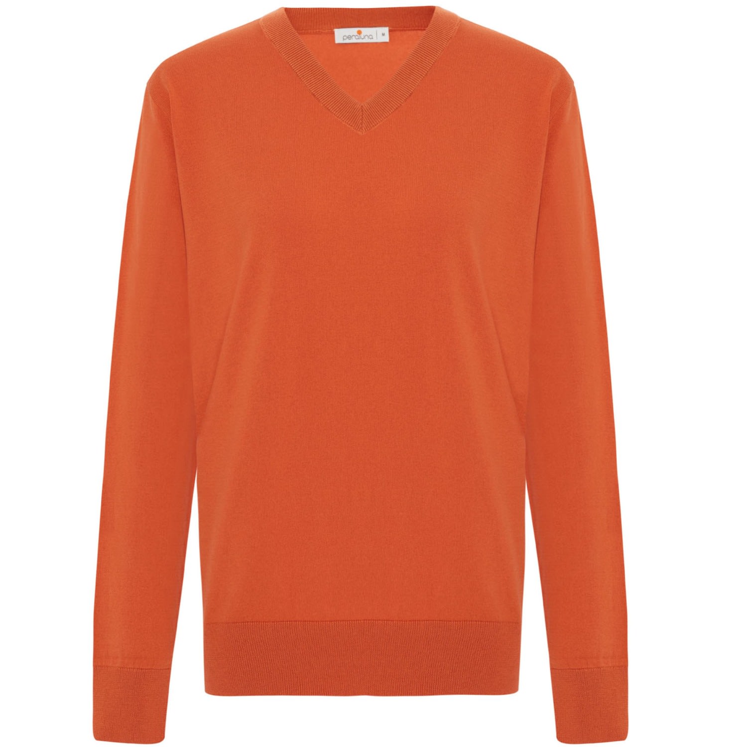 Men’s Yellow / Orange Mateo V-Neck Pullover In Orange Small Peraluna