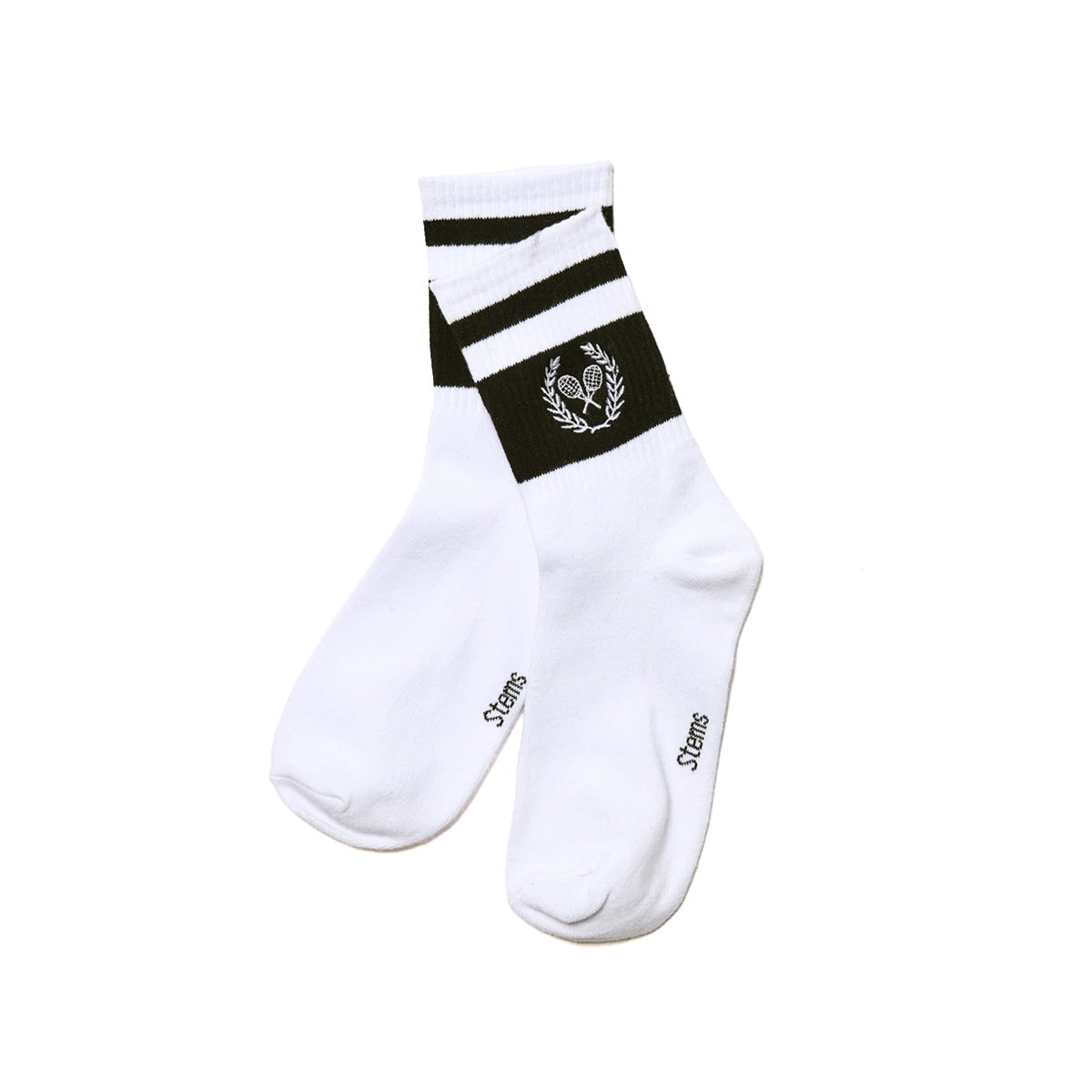 Stems Women's White  Club Crew Socks In White