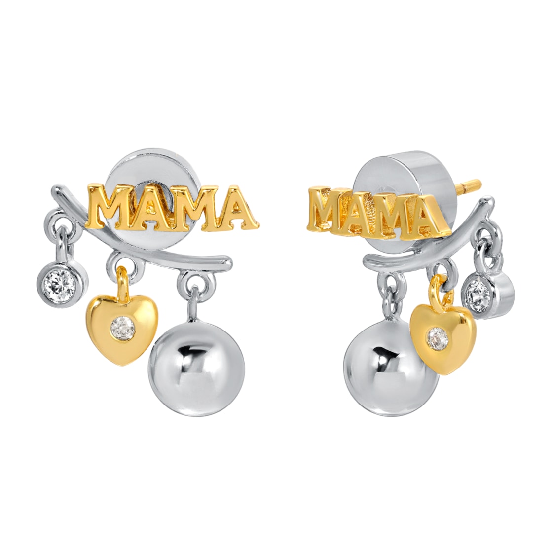 Women’s Leeada X Officially Quigley Capsule - Goode Mama Earrings - Gold/Silver Leeada Jewelry