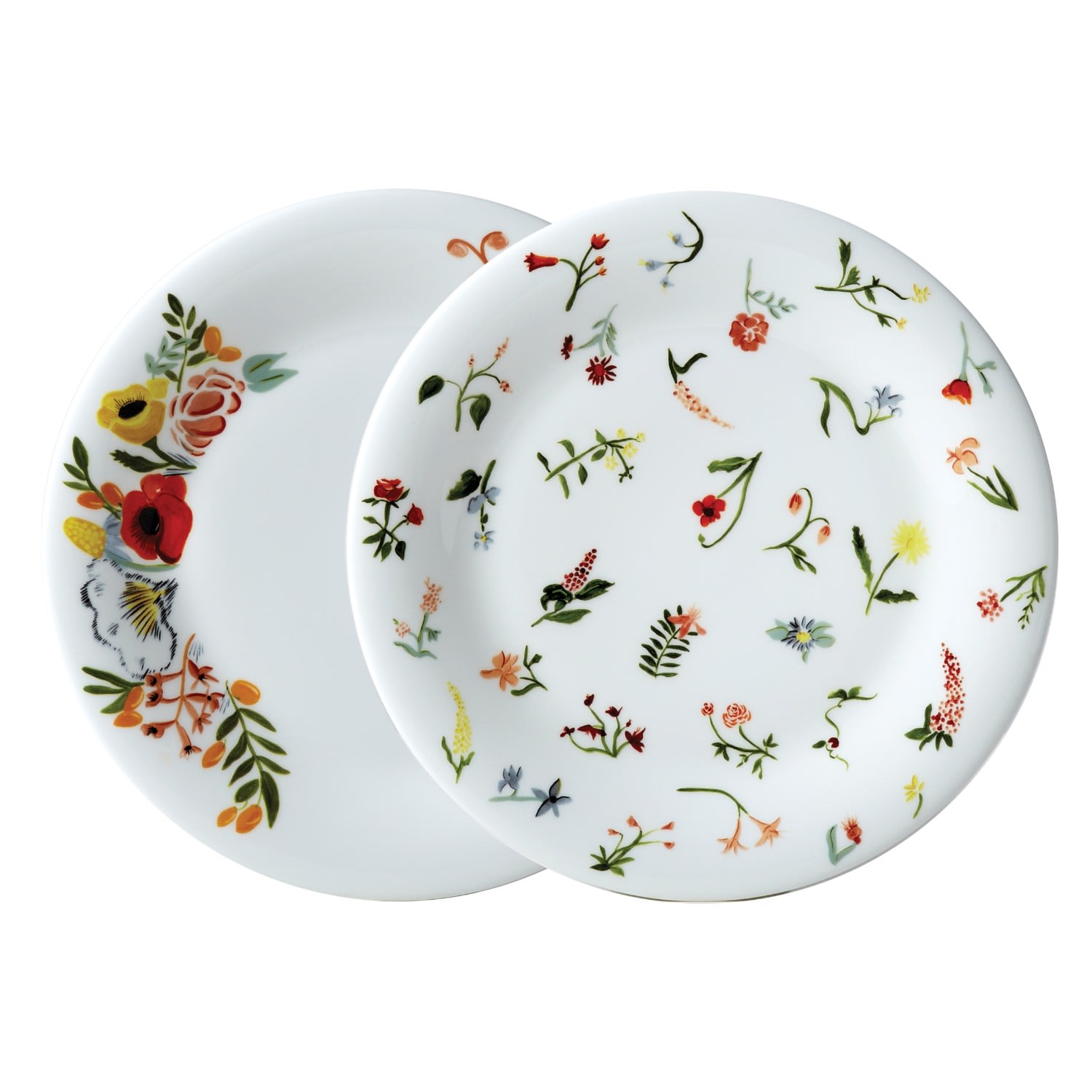 Language Of Flowers - Set Of Two 8.5 Inch Salad Plates Twig New York