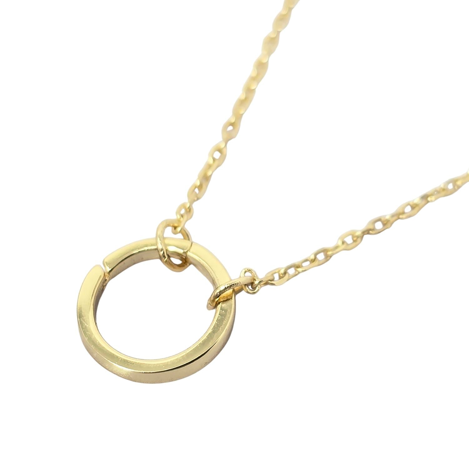 Harfi Women's Gold Plated Necklace With Openable Spring Clasp