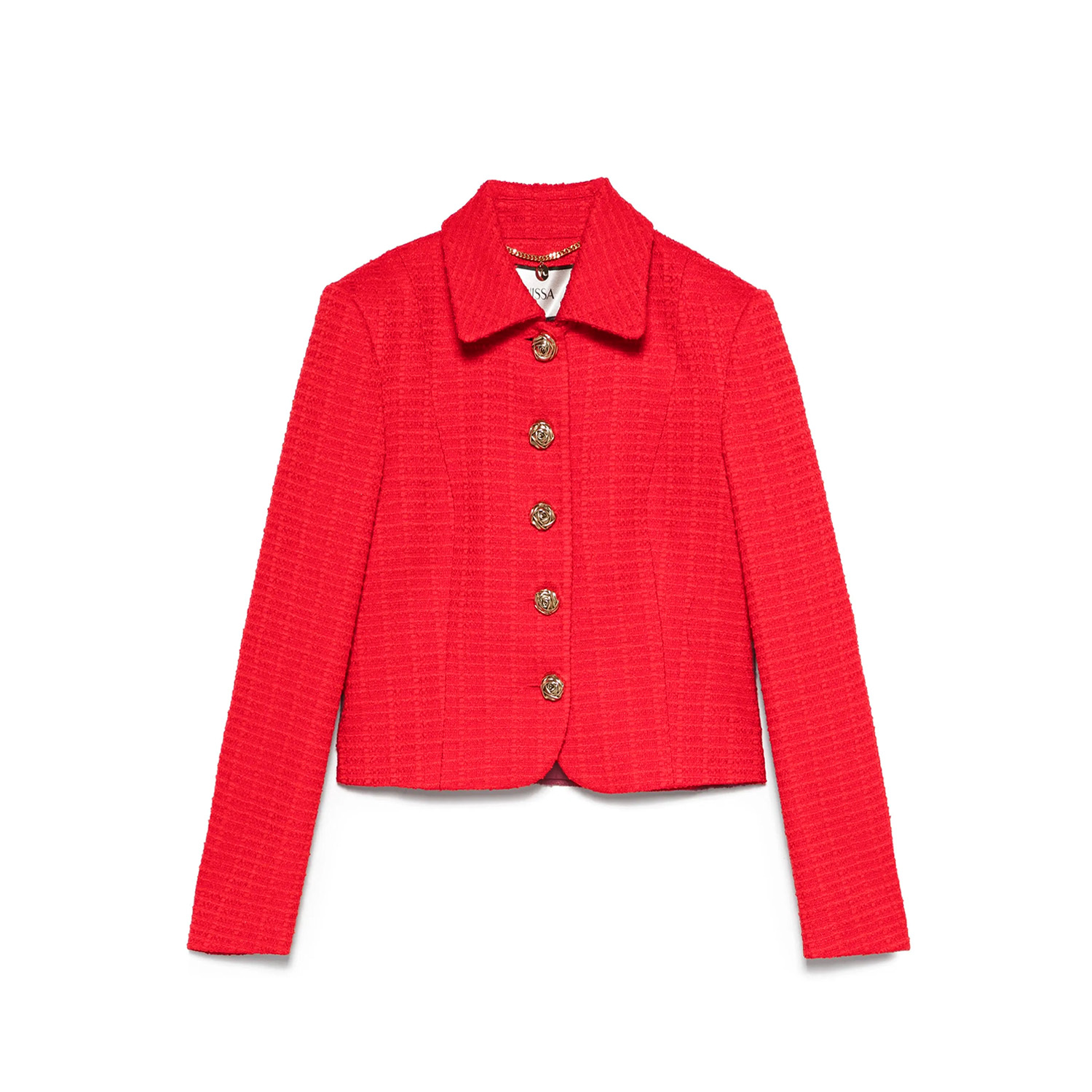 Nissa Women's Boucle Suit Jacket Red In Red