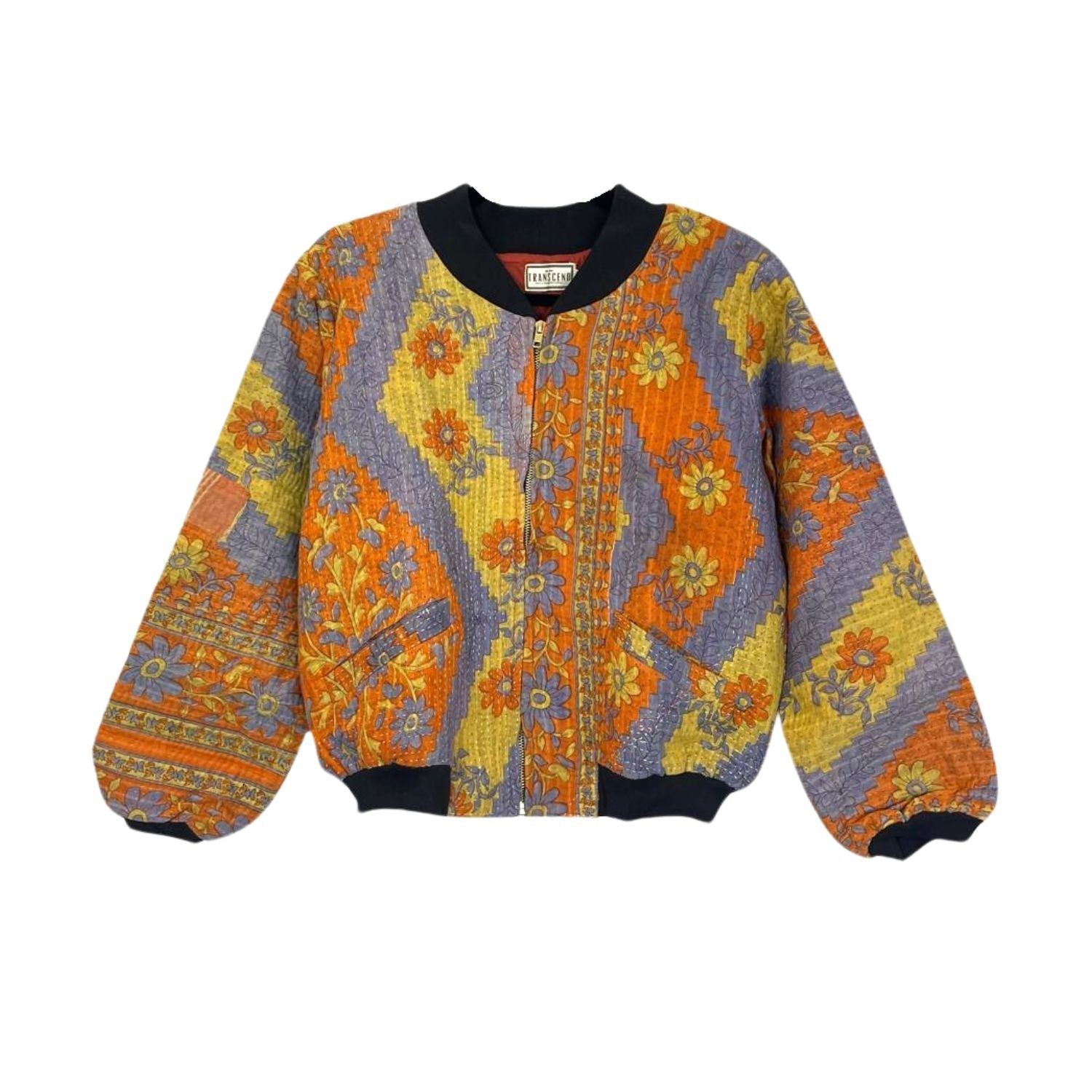 Transcend Women's Yellow / Orange Nadia Bomber Jacket