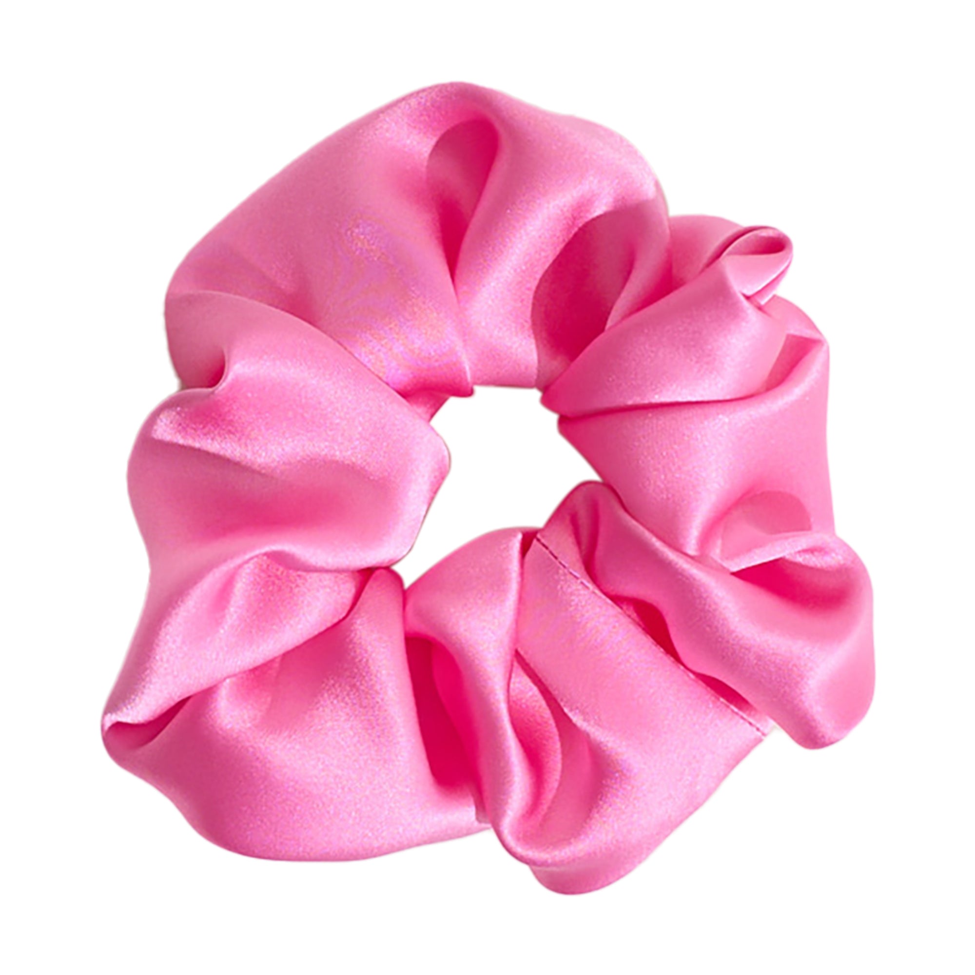 Women's "Silken Hair" Silk Scrunchie Hair Tie - Pink | Lost Pattern Nyc