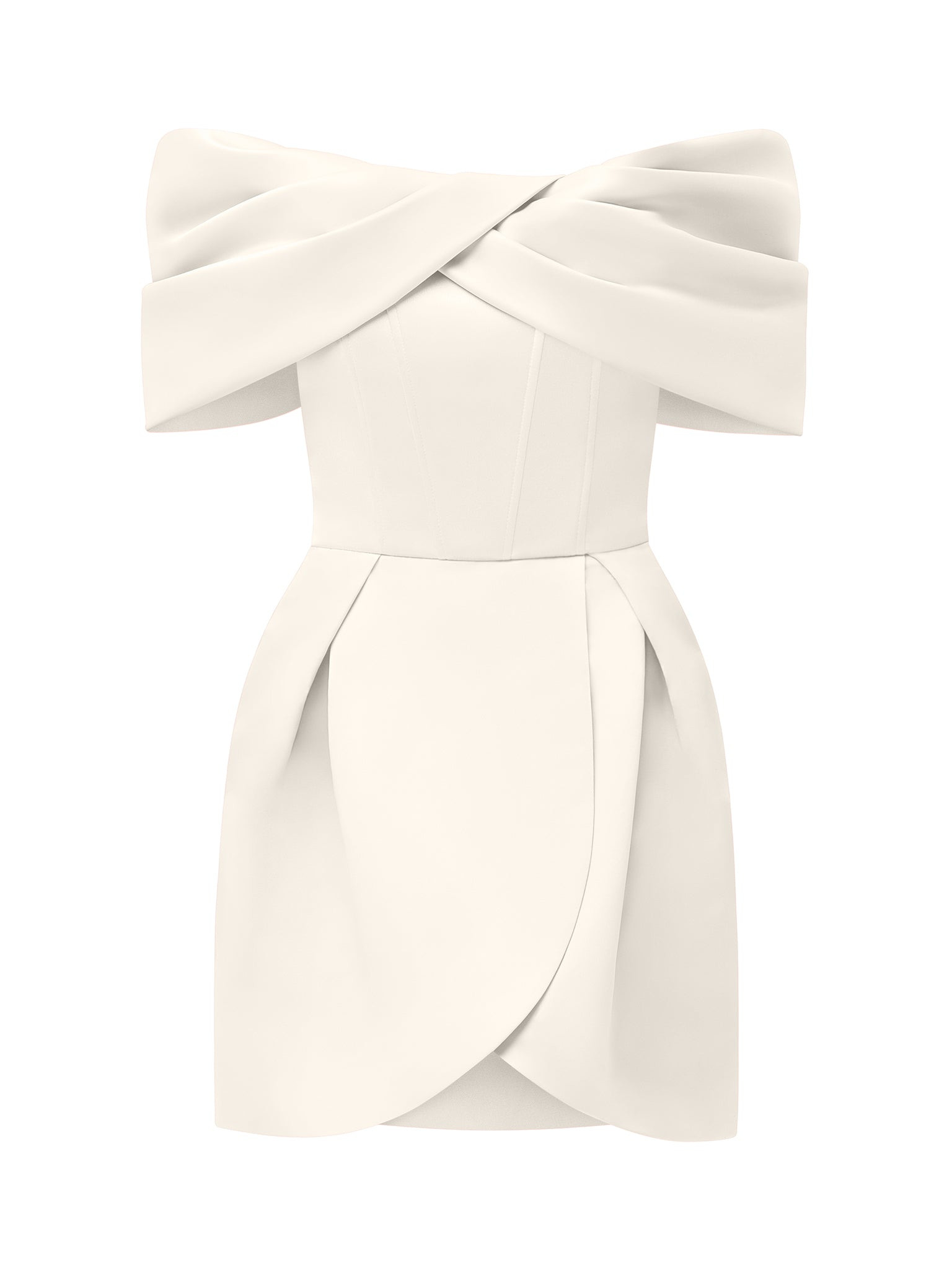Tia Dorraine Women's Love In Bloom Off-shoulder Mini Dress - Pearl White In White