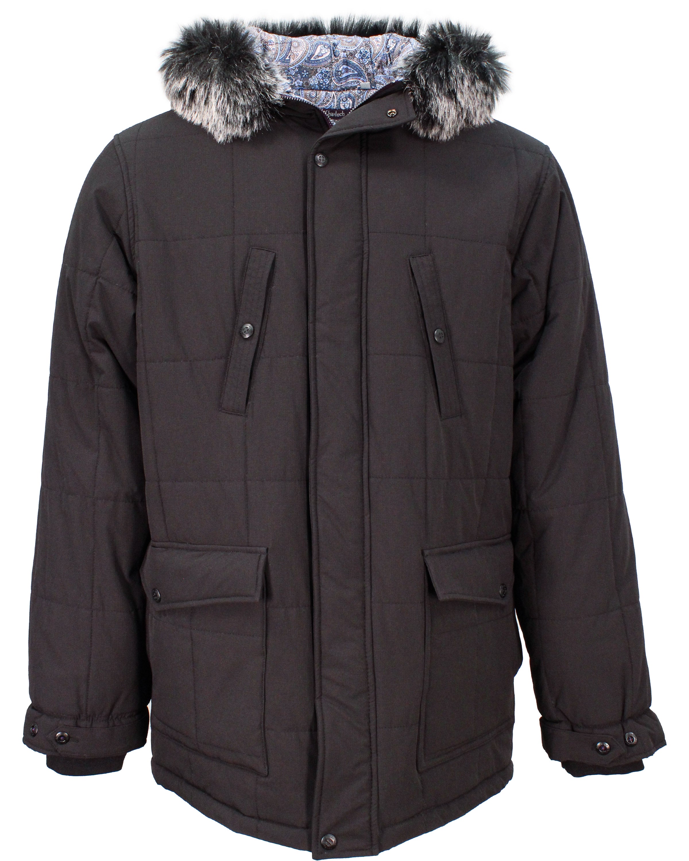 Men’s Duffy Parka Jacket - Black Large Lords of Harlech