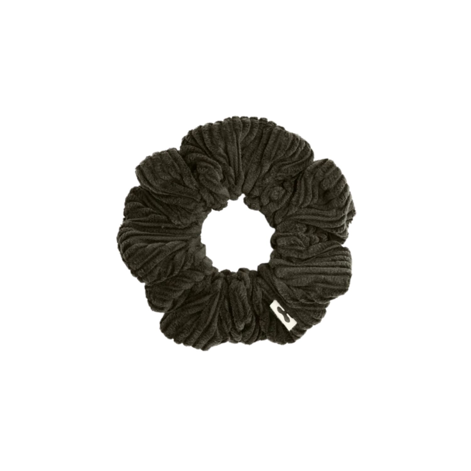 Women's Corduroy Green Scrunchie Hair Tie, Noa | One Size | Cafide