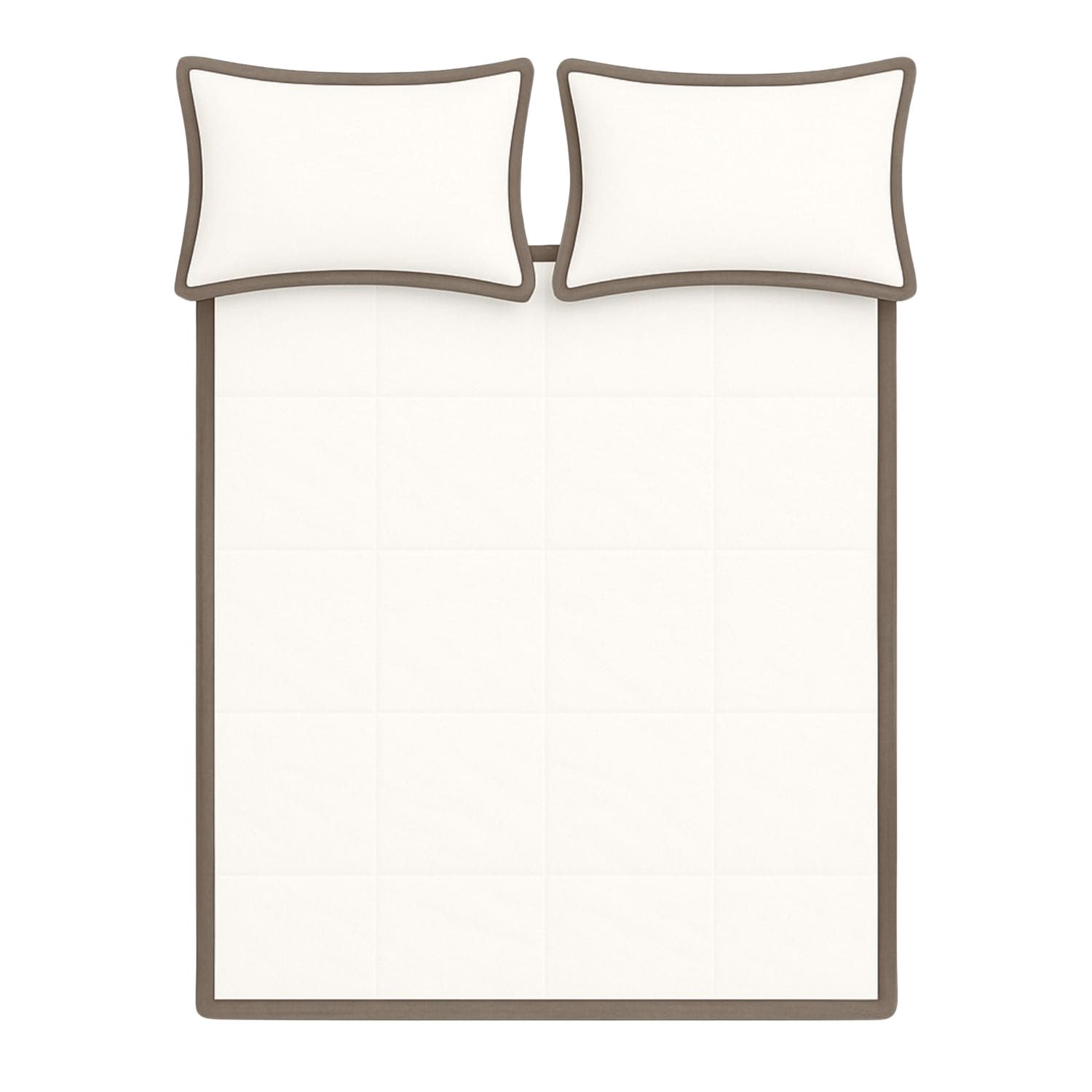 Decoflux Home Brown / White Bedding Set Frame Inner Grey Cliff Uk Double, Us Full
