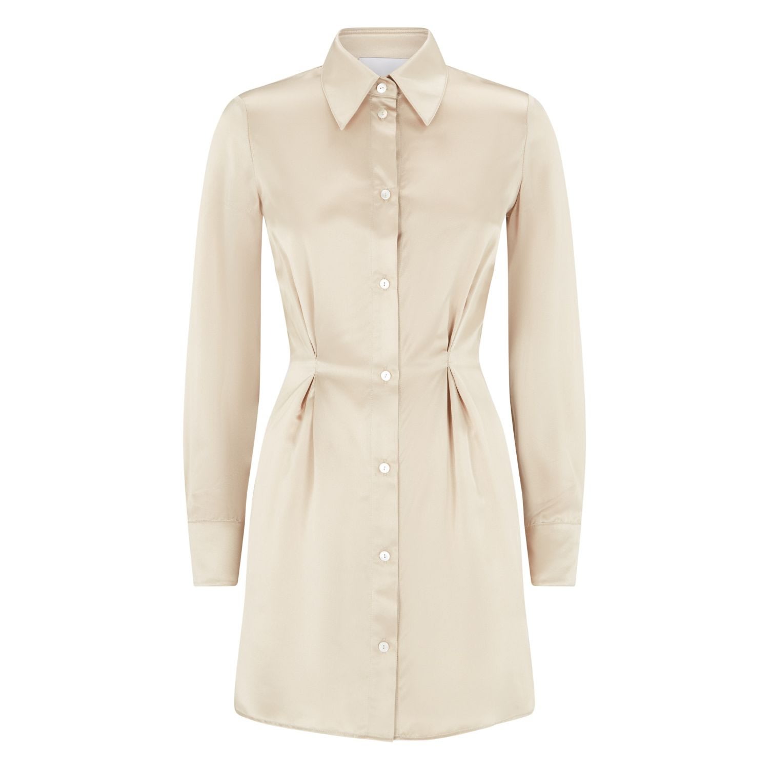 Women’s Silked London Shirt Dress - White Xs