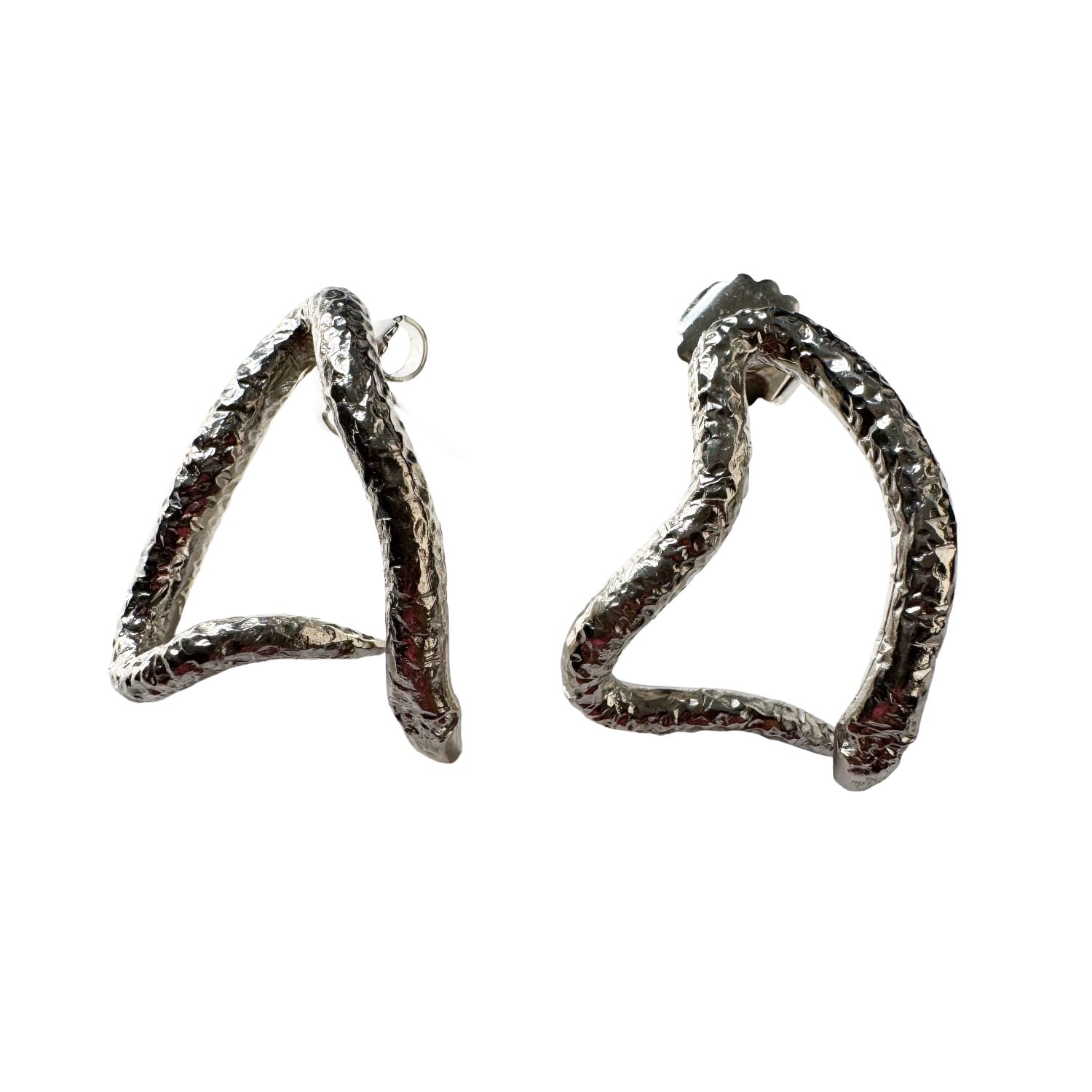 Kaho Design Women's Silver Ina I Snake Earrings