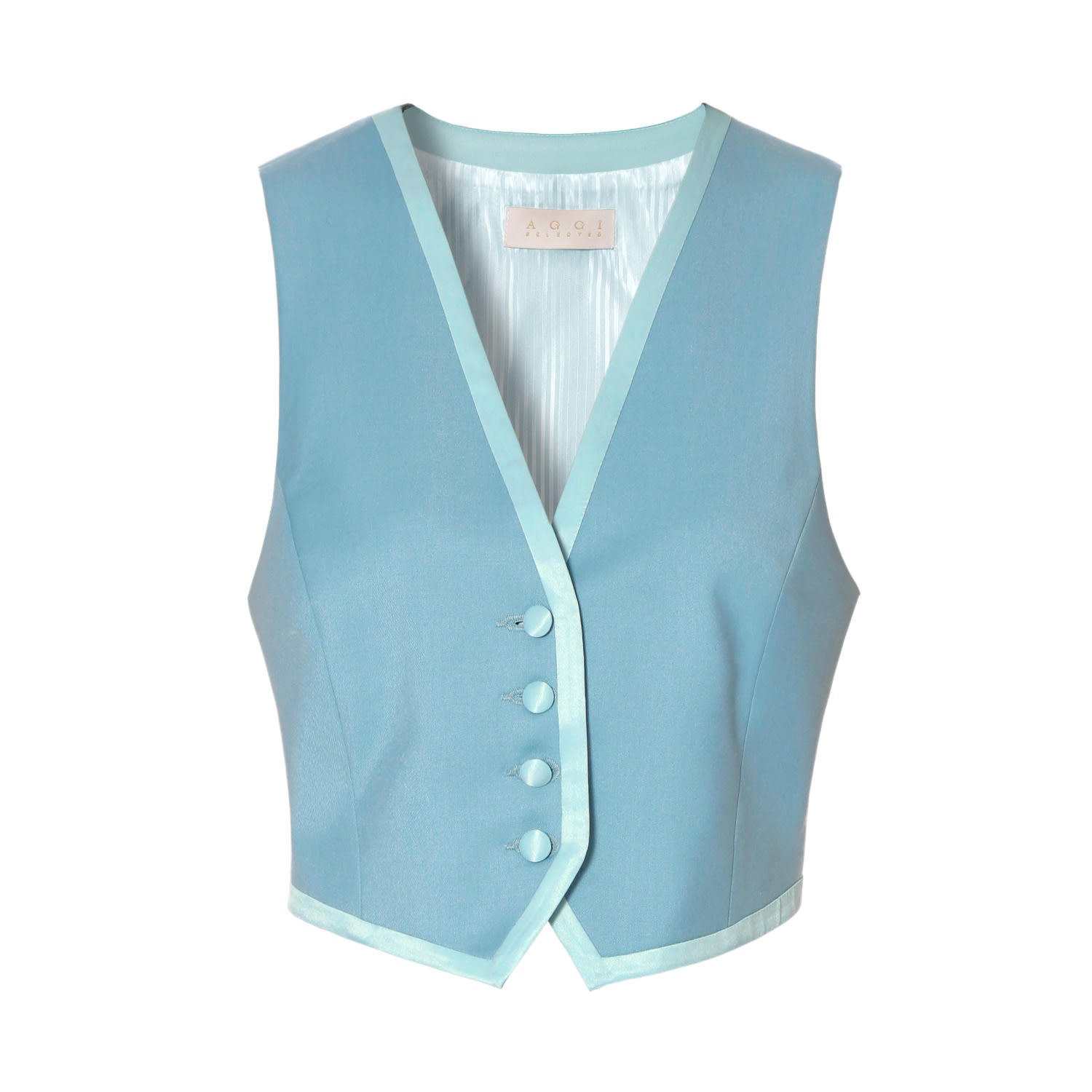 Aggi By Halewski Women's Uma How Blue Am I Short Suit Vest In Blue