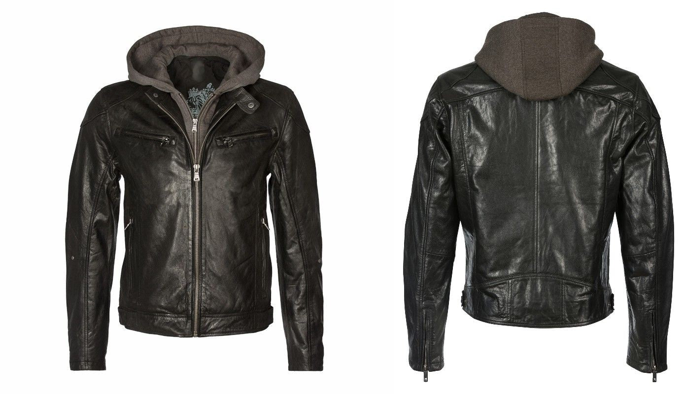 Mauritius Men's Biko Rf Leather Jacket, Black In Black
