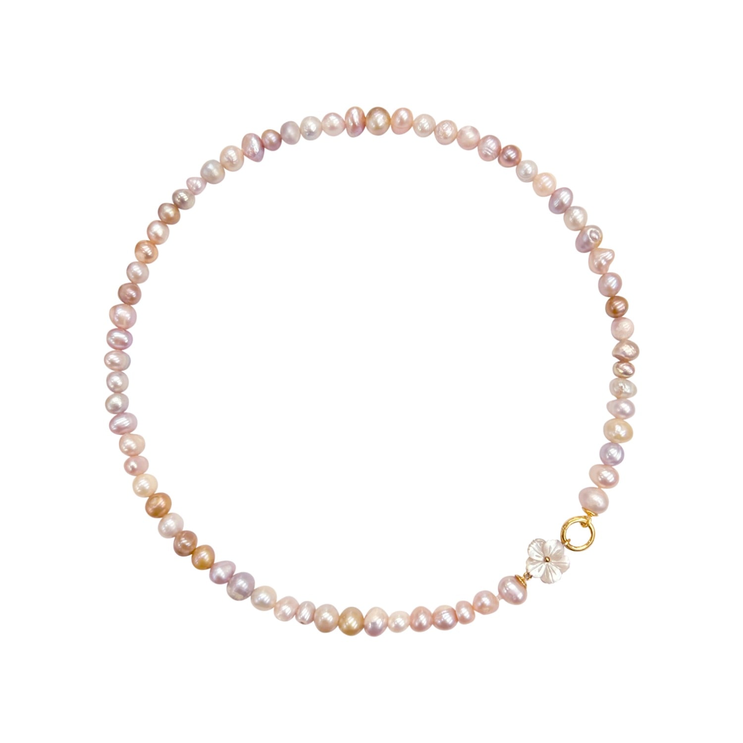 Women's Gold / Pink Cleito Necklace - Pink Pearl | Alegoria Jewellery