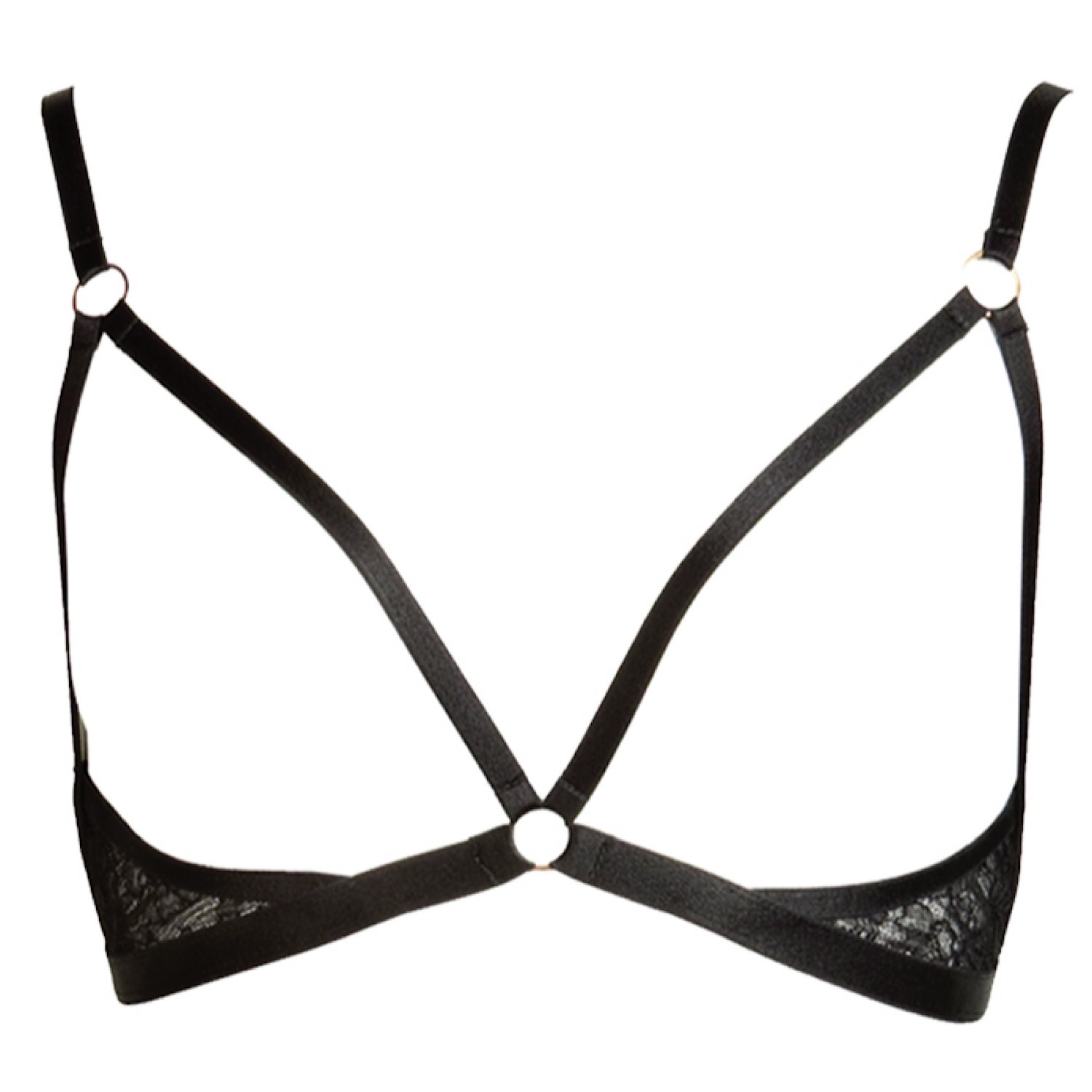 Lexi Leather Strappy Balcony Bra, Something Wicked