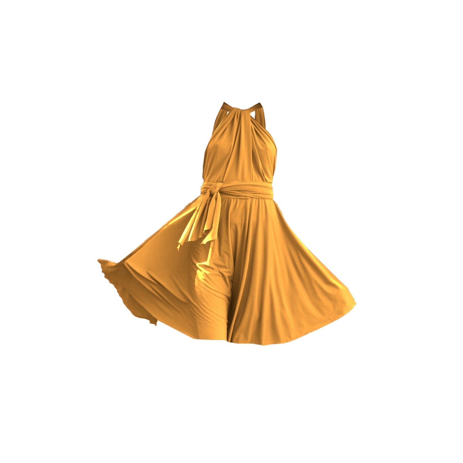 Ceylan Bcn Women's Yellow / Orange Mini Dress Mustard In Yellow/orange