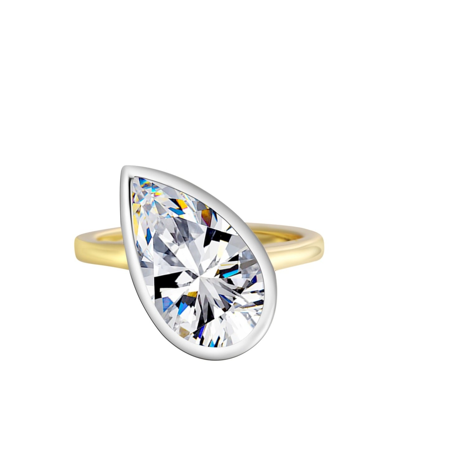 Onewildone Women's Silver / Gold It's Not That Serious Tilted Pear Ring In Multi