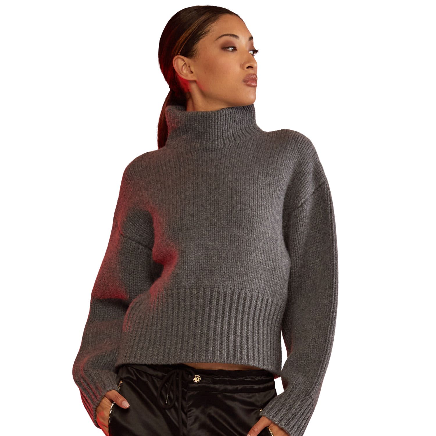 Plush Wool Sweater- Grey by Cynthia Rowley