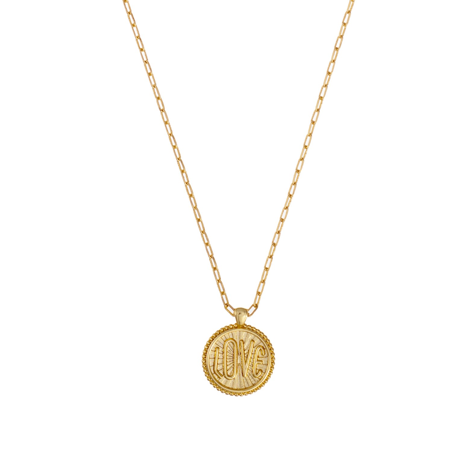 Women’s Love Pendant Necklace- Gold Talis Chains