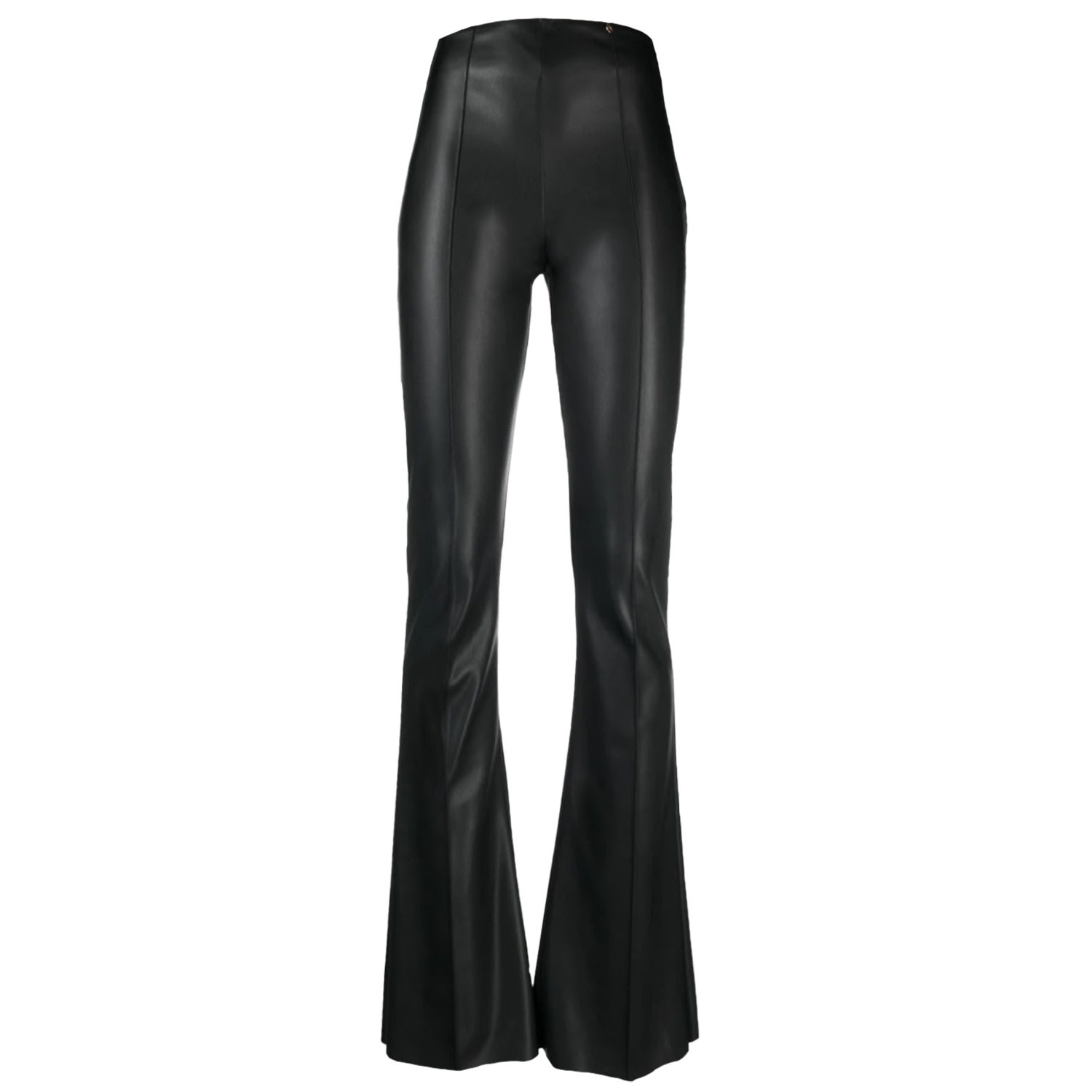 Nissa Women's Black Faux-leather Pants