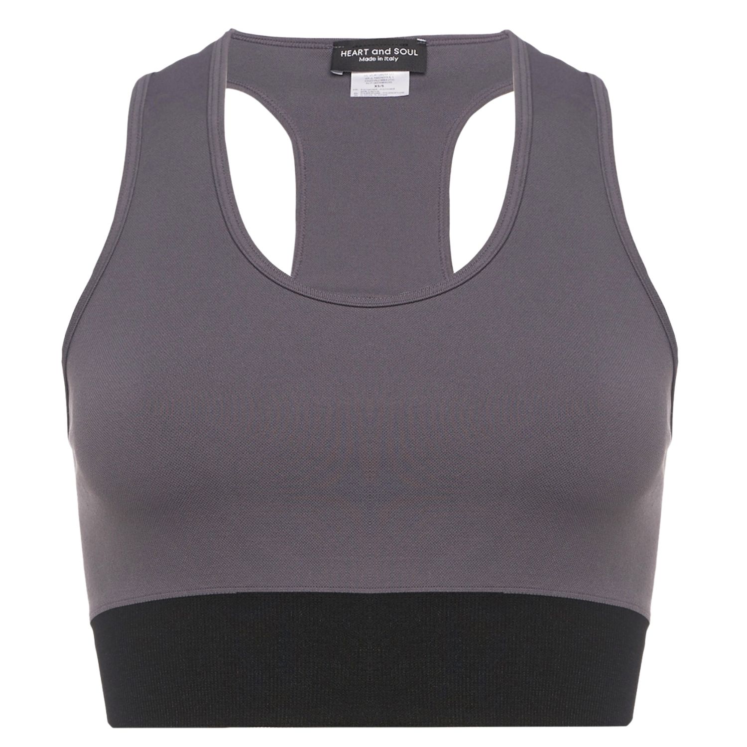 Women's Grey / Black Graphite/Black Brb Activewear Top | Xs/S | Heart and Soul