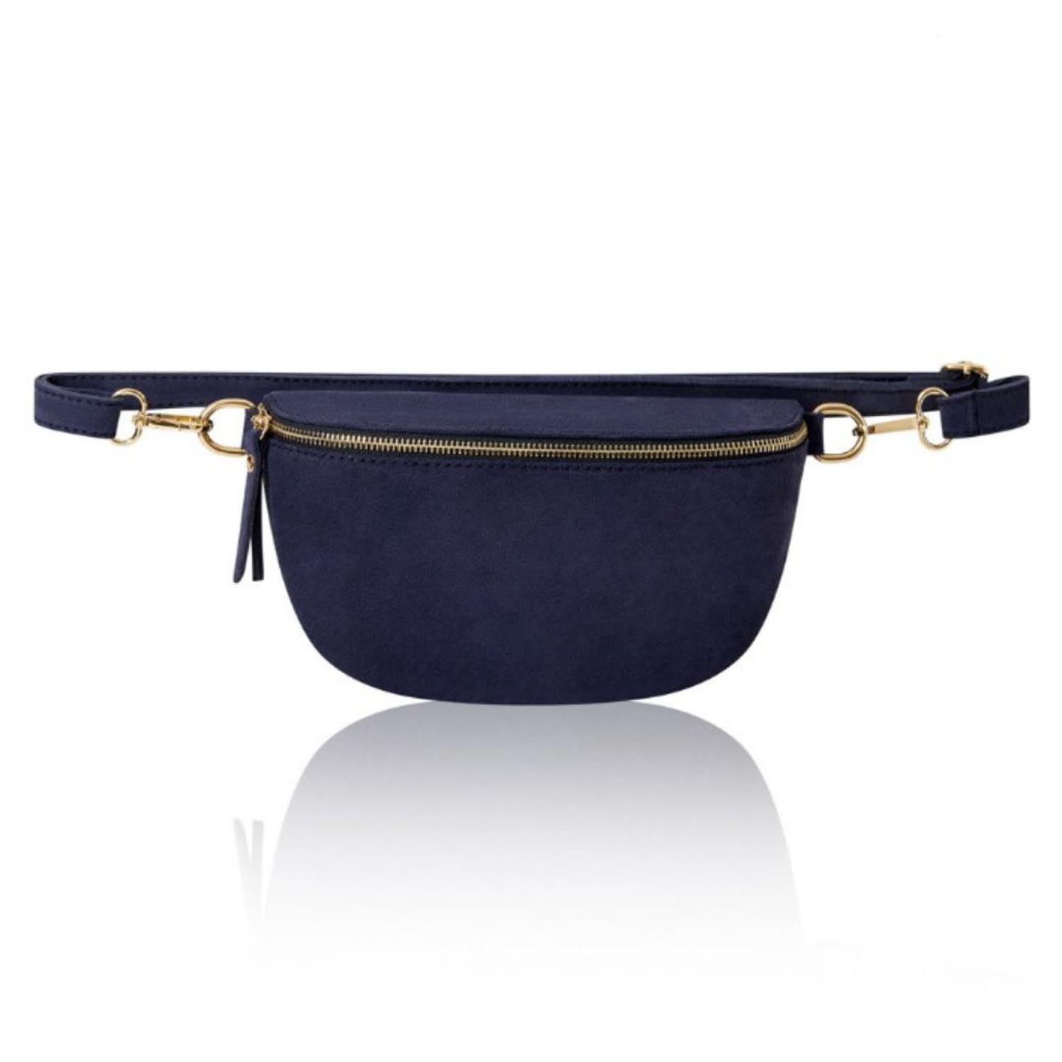 Betsy & Floss Women's Rivoli Suede Crossbody And Waist Bag In Navy Blue