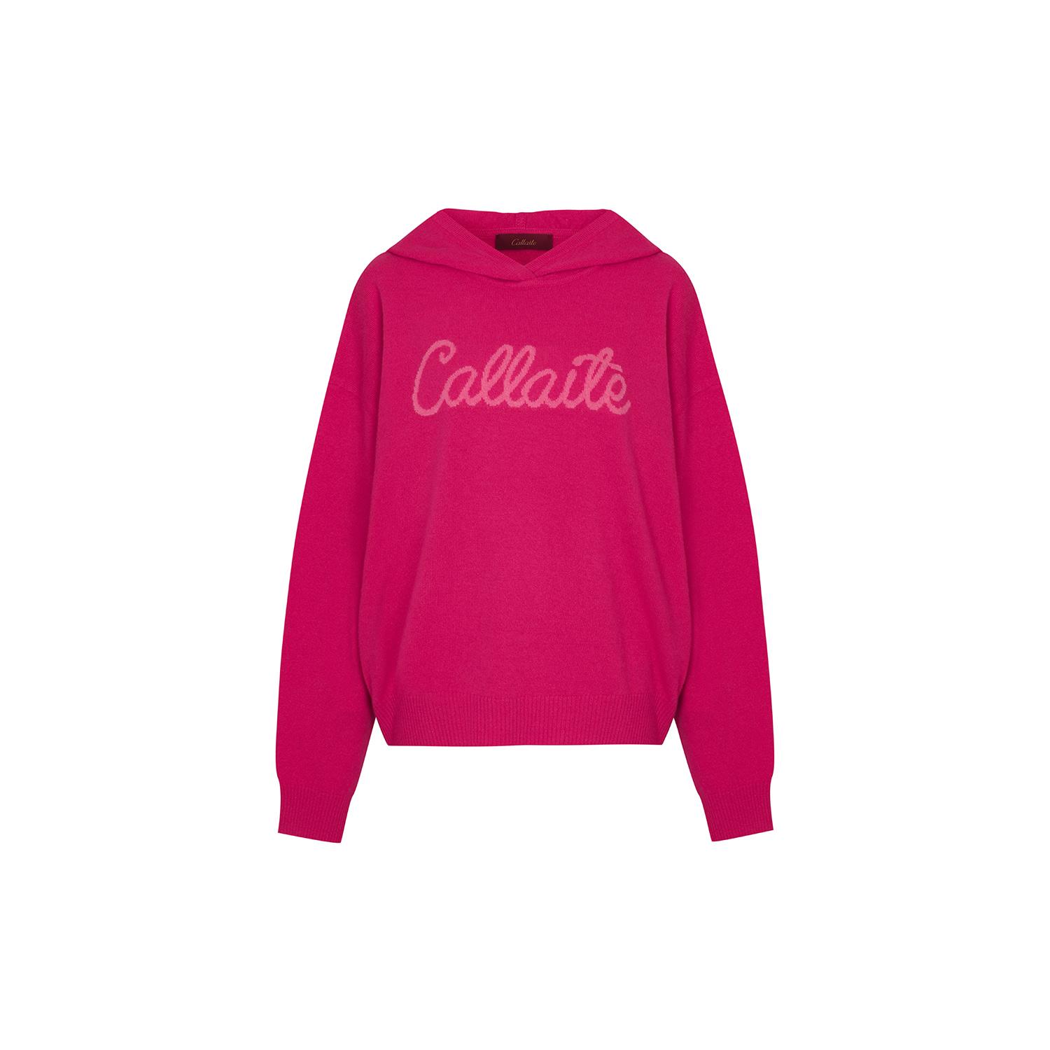 Callaite Women's Red Cashmere Stella Hoodie - Magenta