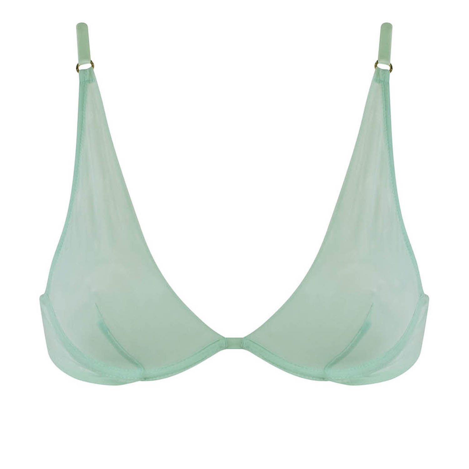 I.D. Line Deep Plunge Underwired Soft Bra - Mint Cream, Nokaya